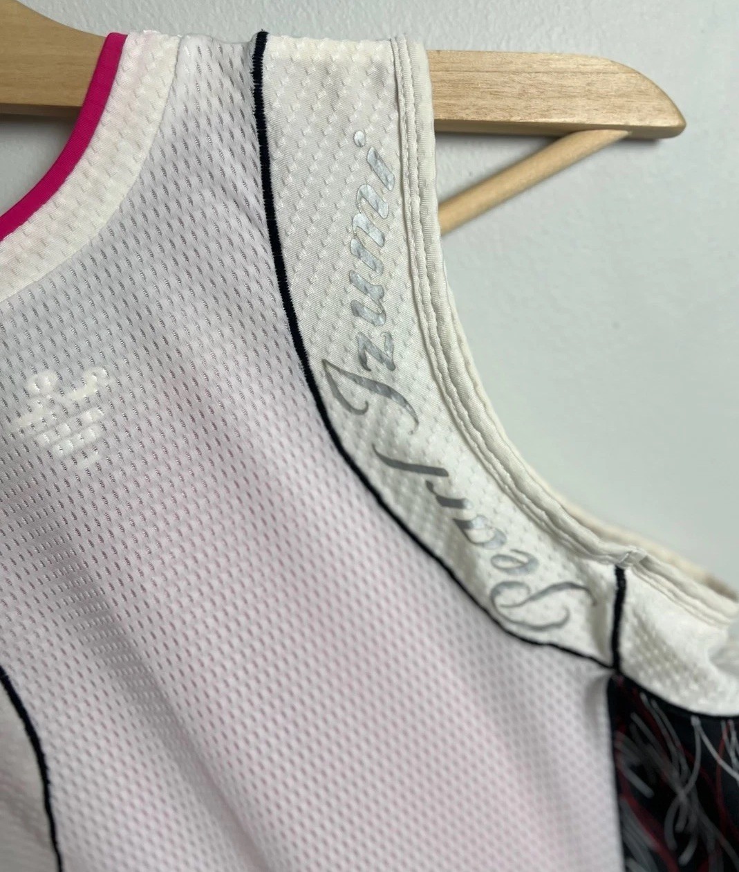 Pearl Izumi Pink White Black Triathlon Cycling Tank Top Sleeveless Size Large Wm