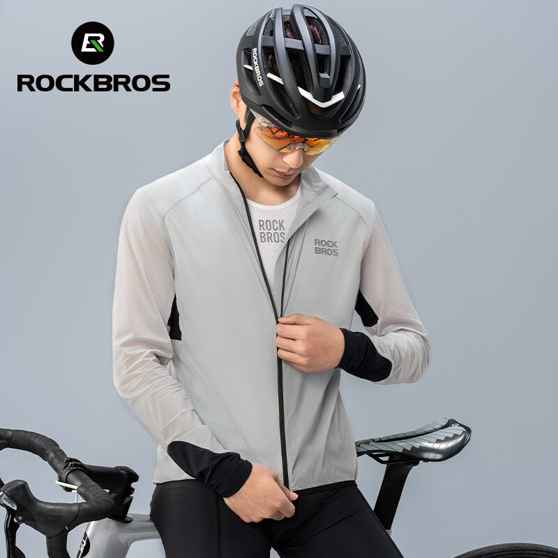 ROCKBROS Cycling WindCoat Jacket Jersey LongSleeves Breathable Windproof Unisex