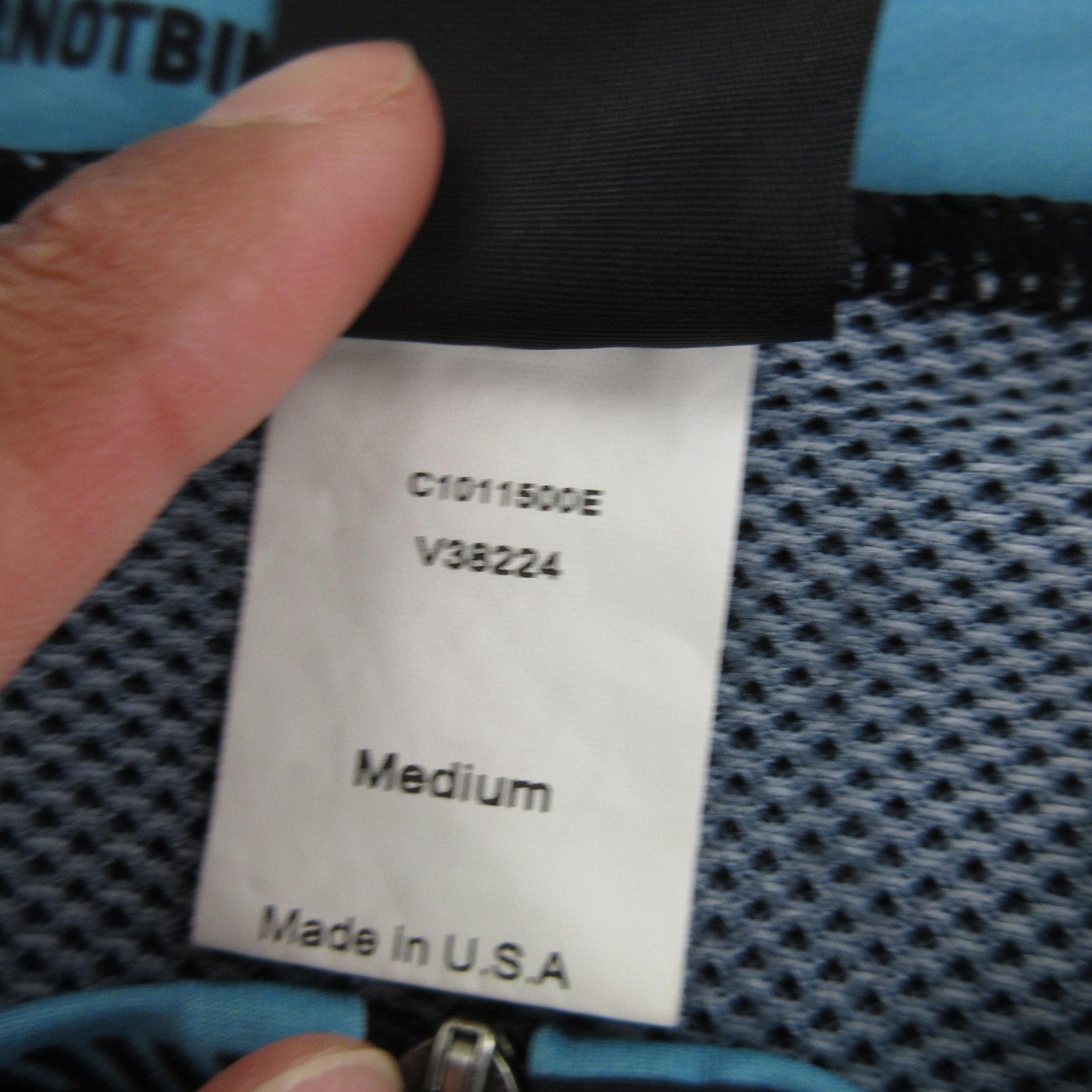 Ornot Cycling Jersey Mens Medium Black Blue Full Zip Short Sleeve Made USA Bike