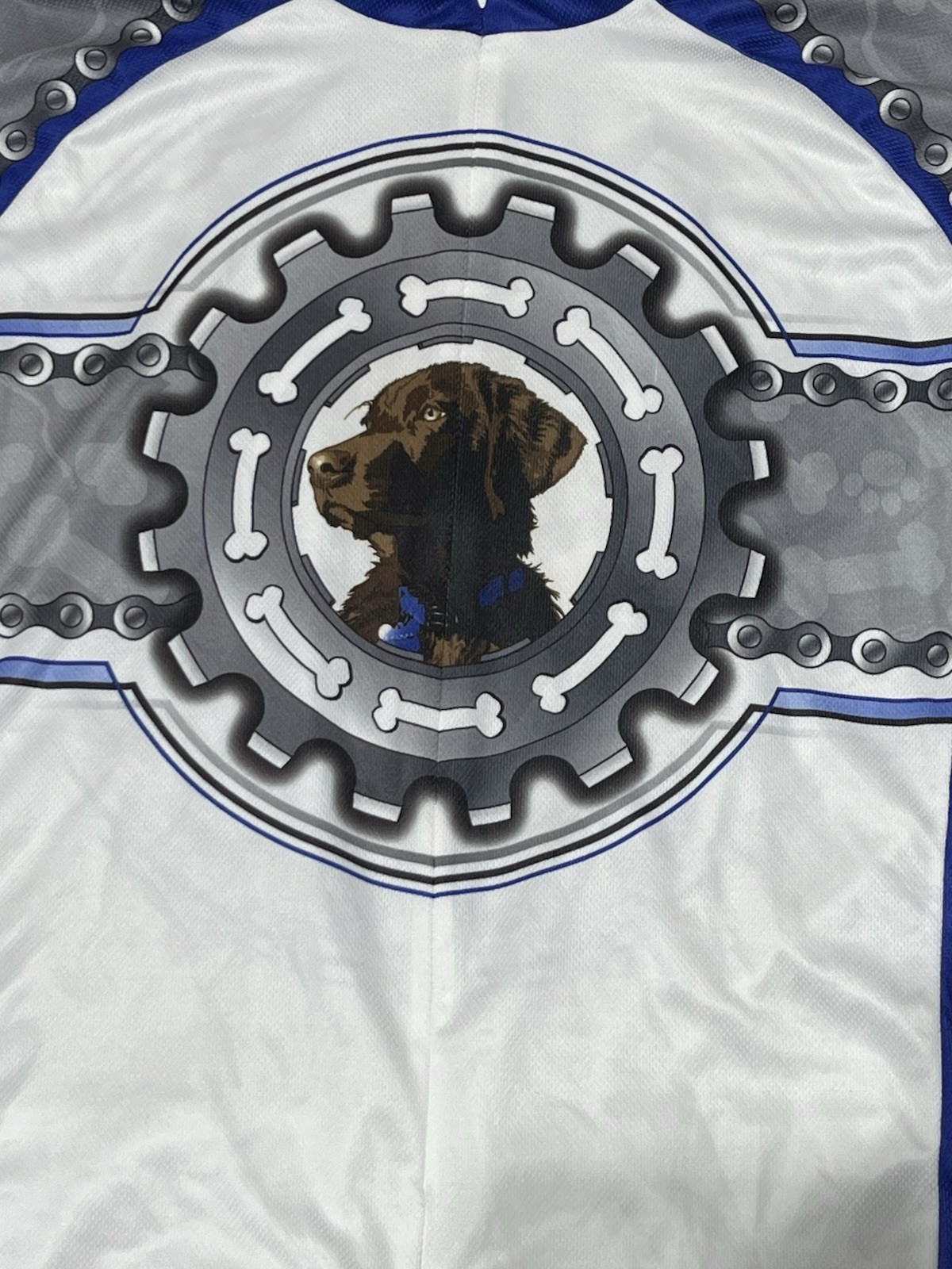 Primal Wear Lab Puppy Dog Animal Chain Sprocket Bicycle Cycling Race Jersey @L9