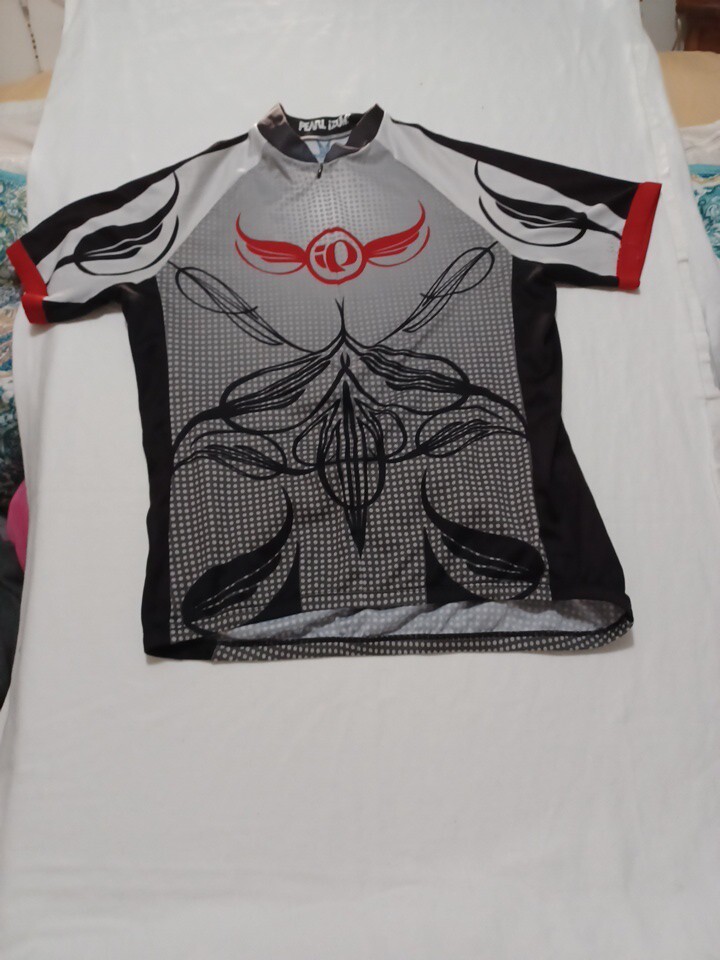 Pearl Izumi Short Sleeve 3/4 Zip Rear Pockets Sz XLg Riding Shirt A 099