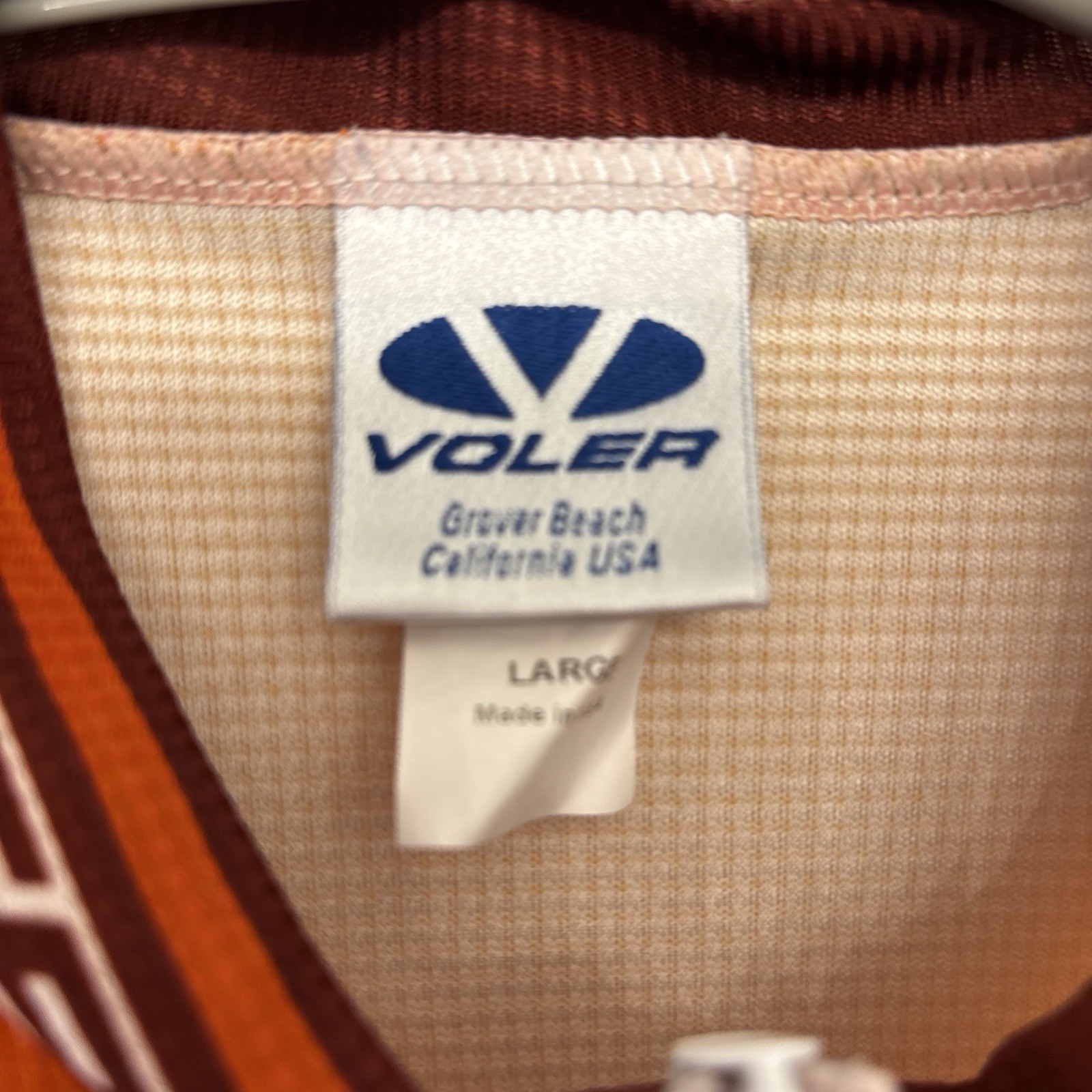Virginia Tech VT Hokies Cycling Jersey Unisex Maroon Orange Quick Dry Large