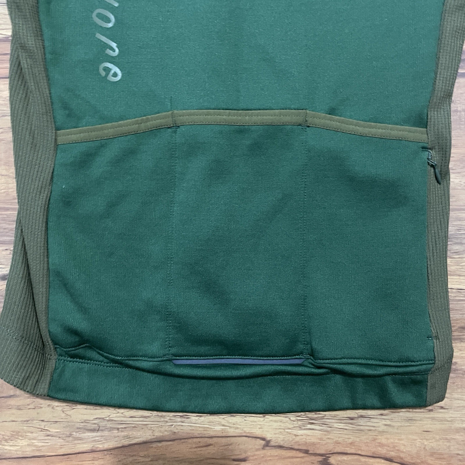 Isadore Signature Cycling Jersey Womens XS Green Full Zip Merino Wool Blend Bike