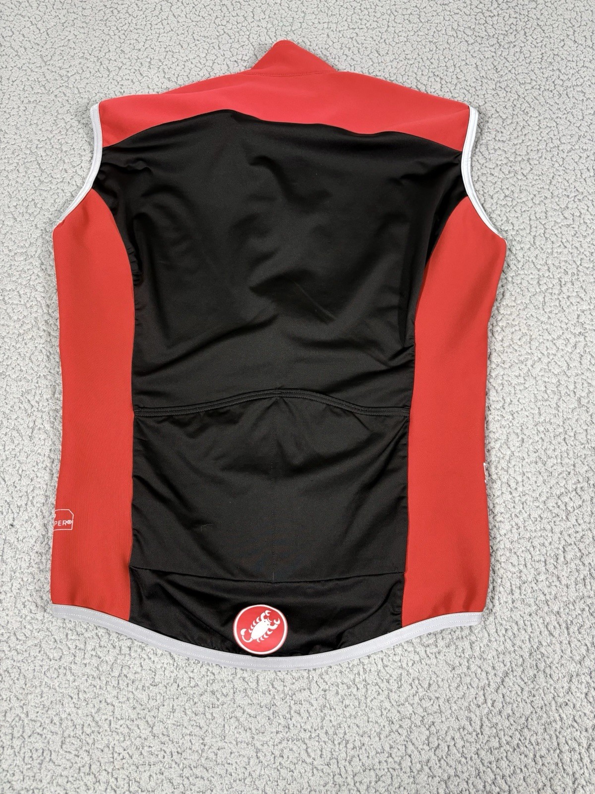 Castelli Cycling Perfetto Jersey Vest Men’s Large Red Zip Sleeveless Bike Jersey