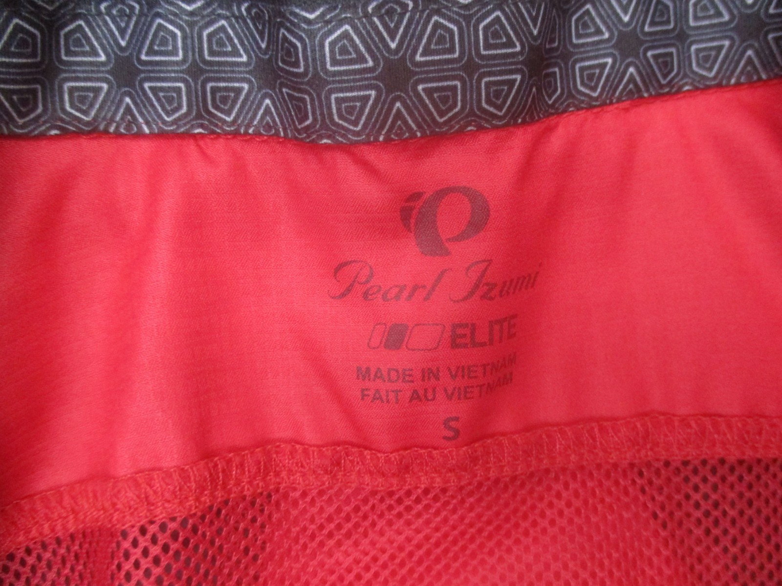Pearl Izumi Size S Womens Red Cycling Drawcord Hem Windproof Full Zip Jacket 106