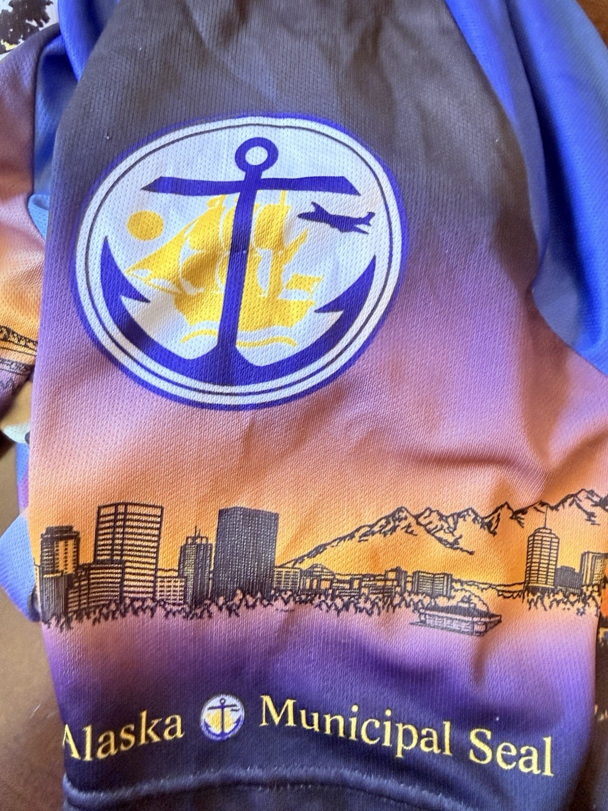 NimbleWear 1/2 Zip Club Cut Cycling Biking Jersey Denali Alaska Mens Size Medium