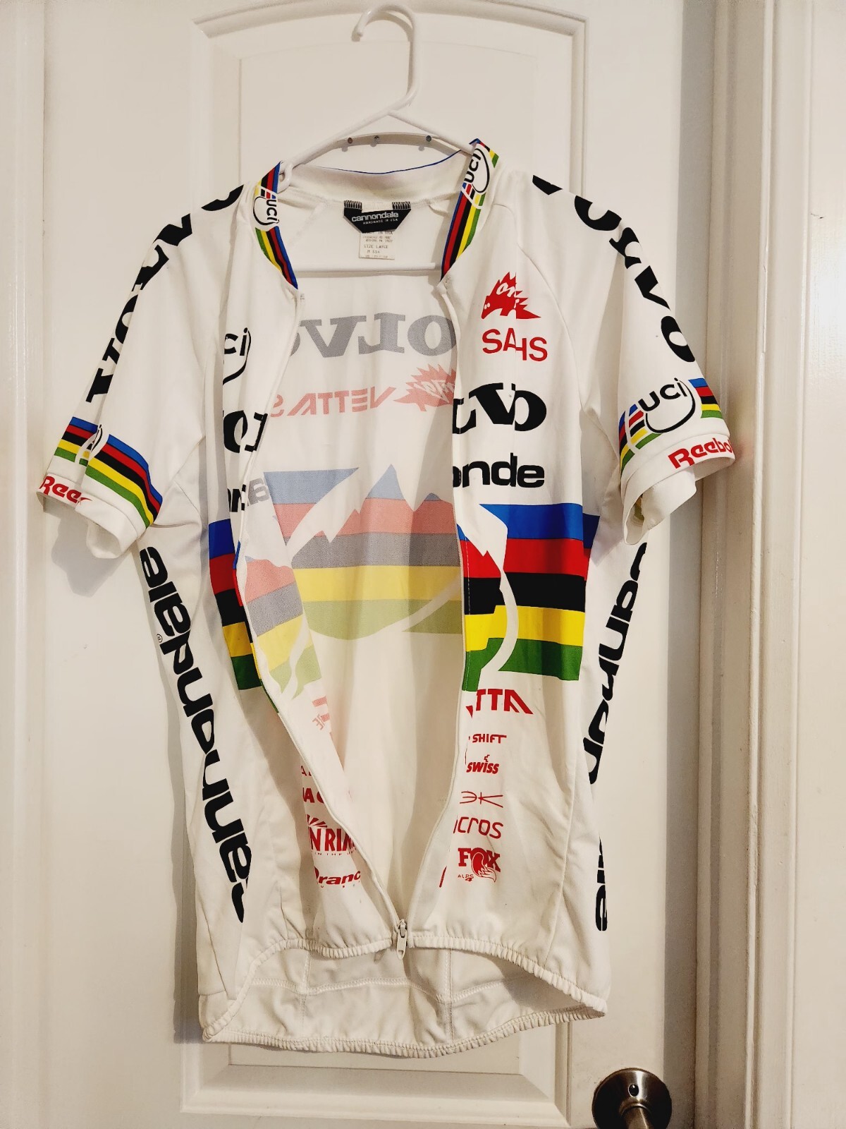 Volvo Cannondale Factory Racing World Champion Rainbow Jersey-Size LARGE