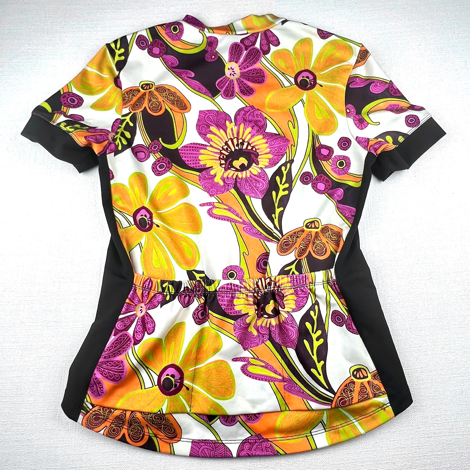 NWOT Sheila Moon Cycling 1/2 Zip Floral Jersey Quick Dry Short Sleeve Women Sz M