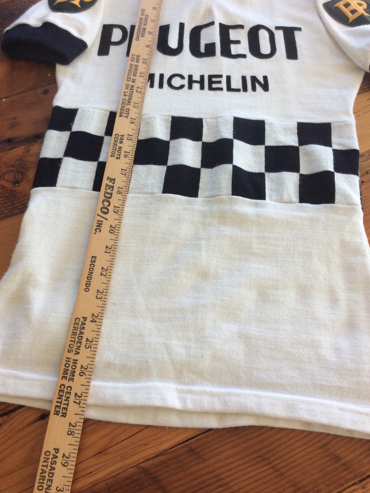 Vintage 1966-67 Peugeot Michelin Eddy Merckx Era cycling jersey Wool M