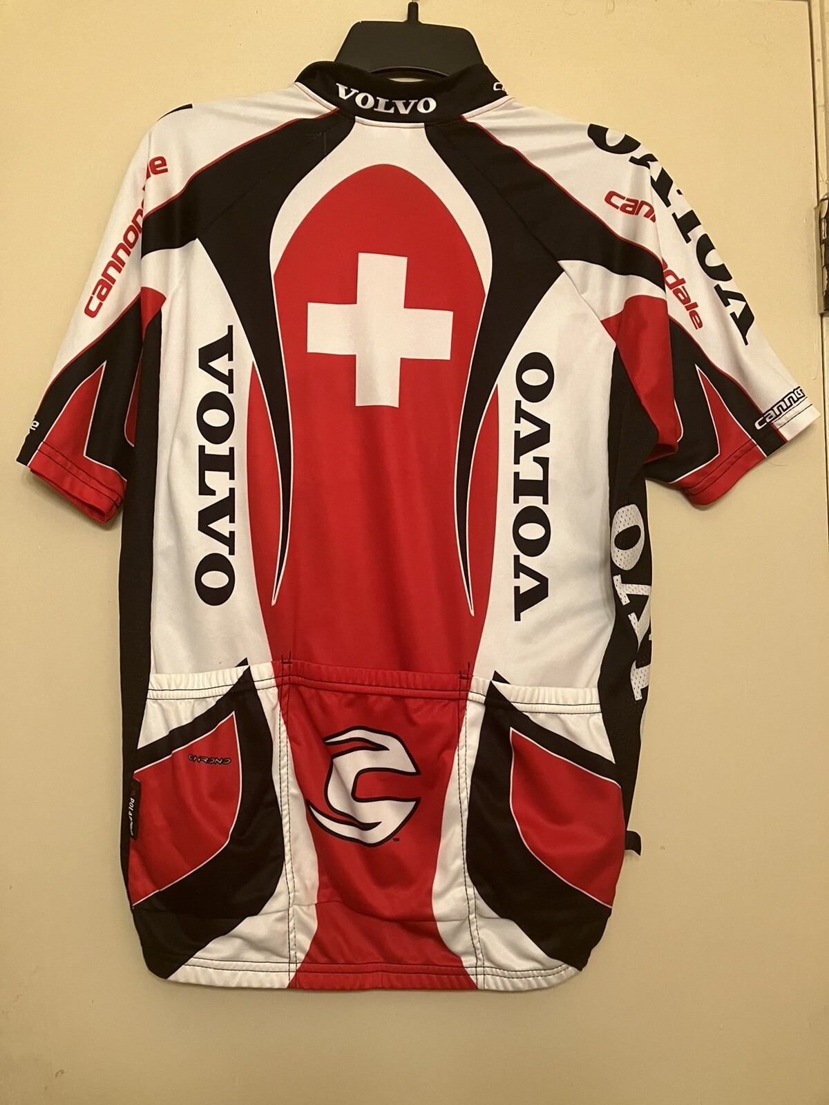 Volvo Cannondale Swiss Switzerland Champion rare cycling jersey size L USA Made