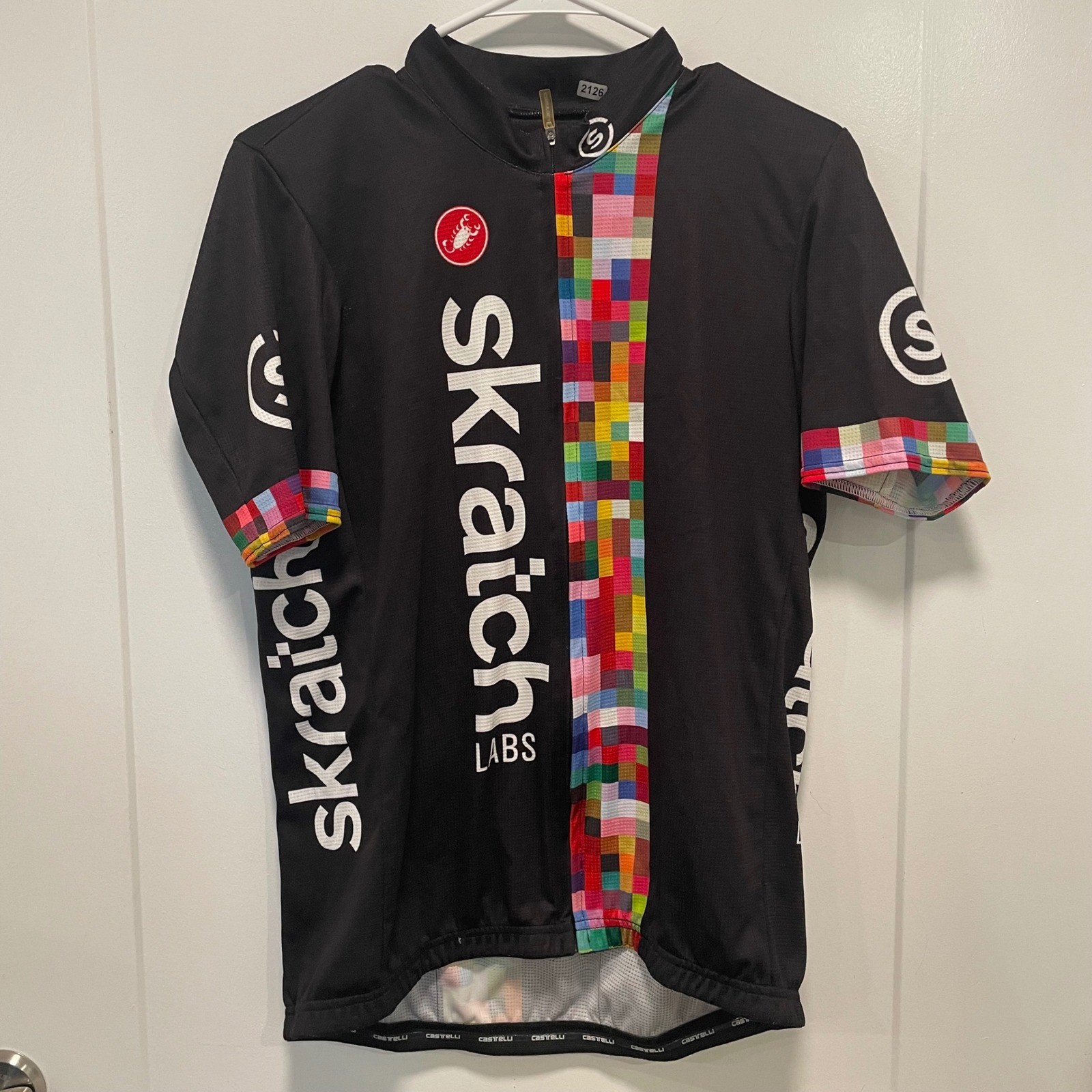 Castelli Skratch Labs Cycling Jersey Womens XXL Black Multi Color Short Sleeve