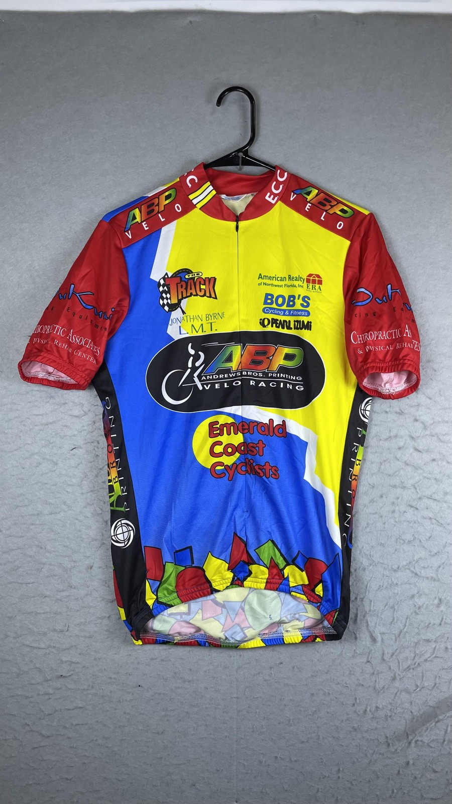 Pearl Izumi Emerald Coast Cyclists Cycling Jersey Mens M Multicolor Full Zip
