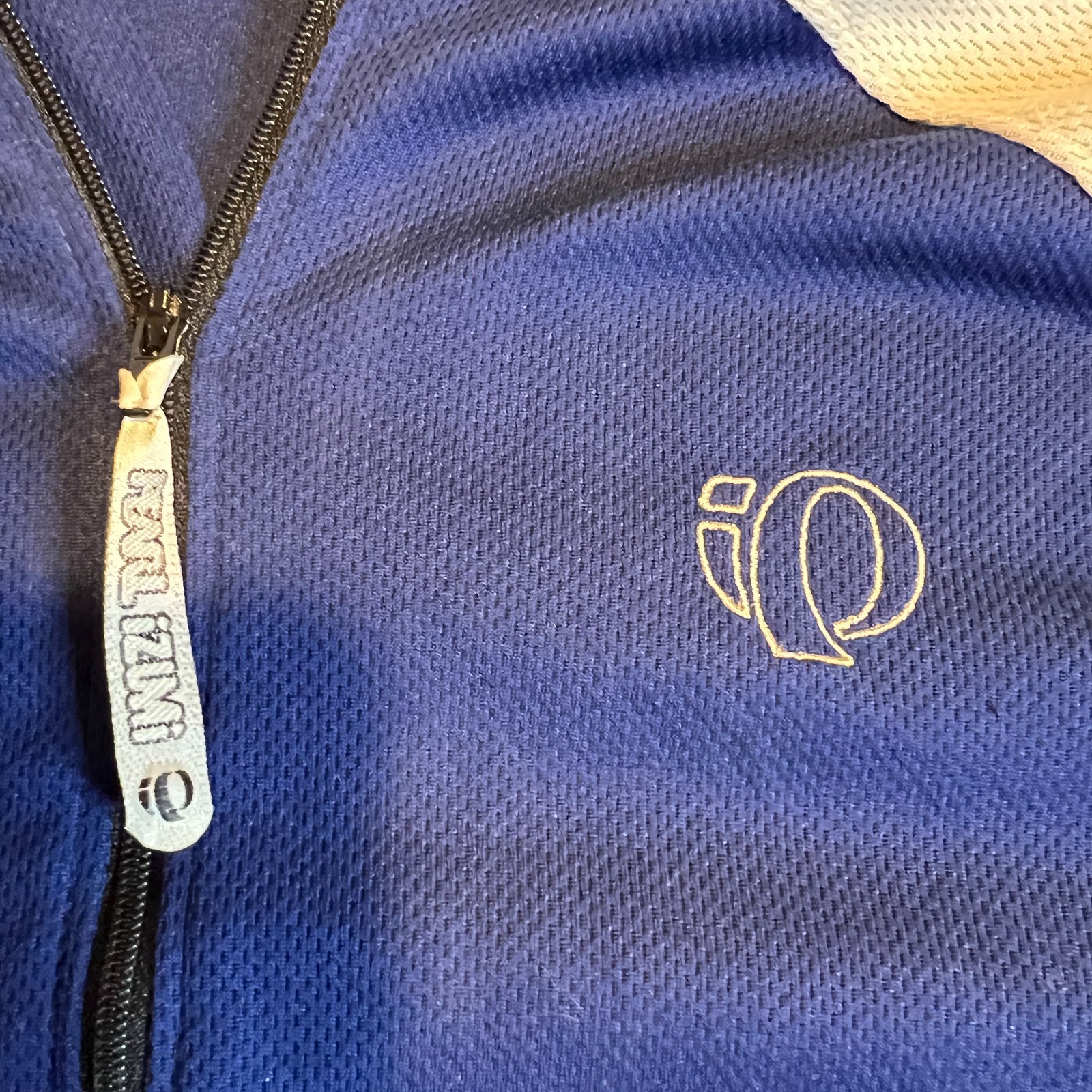 Pearl Izumi Mens Blue Short Sleeves Collared Pullover Bicycle Jersey Size Medium