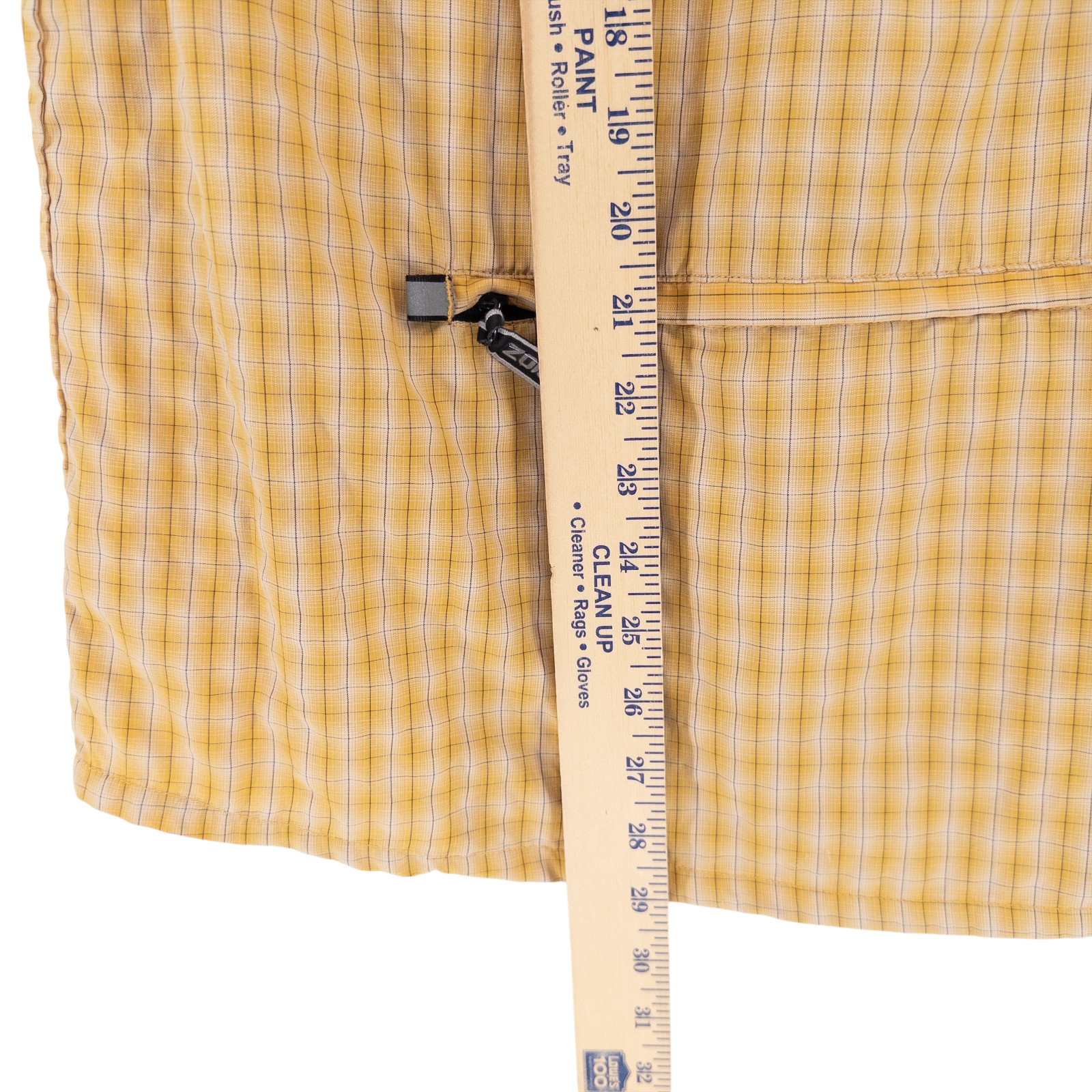 ZOIC Mens Med. Yellow Plaid Short Sleeve Shirt Cycling Snaps Pockets Vented Bike