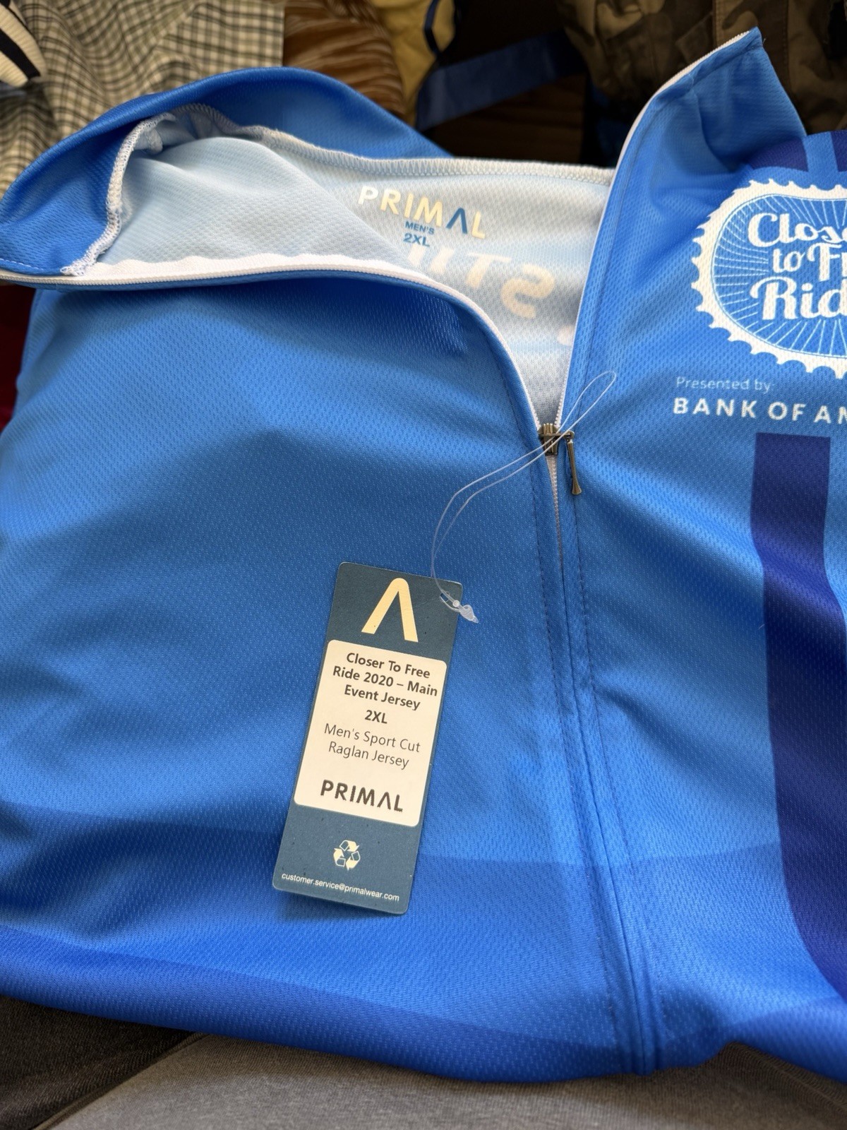 Primal brand cycling jersey from a “Closer to Free Ride” event, NWT Size 2XL