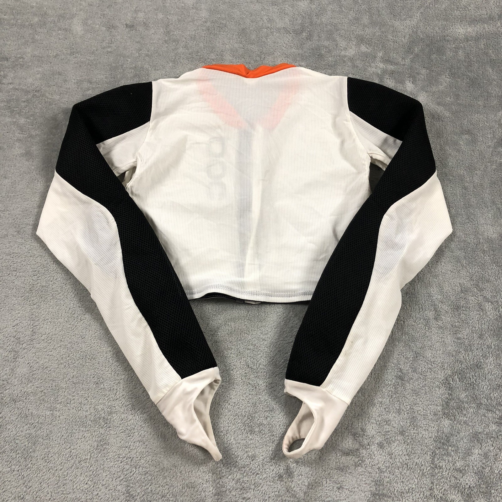 POC Polygiene Womens Jacket Medium Crop Padded Full Zip White Mesh Full Arm