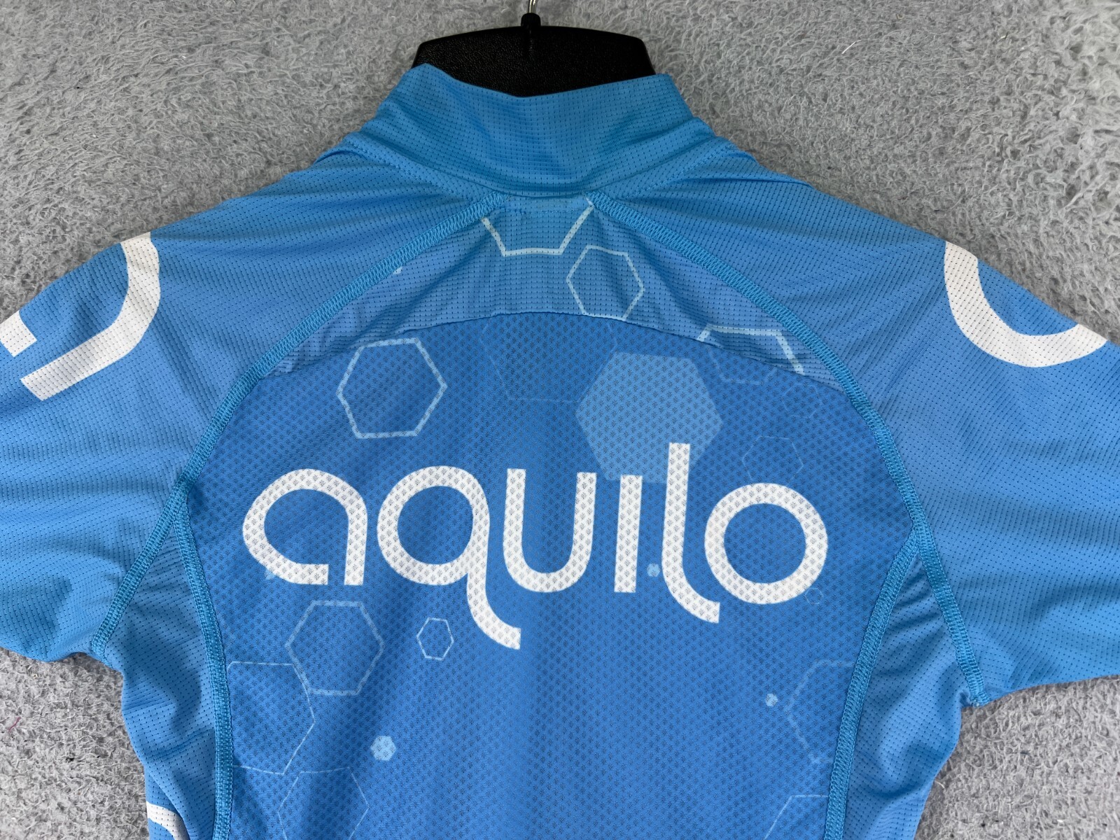Squadra Jersey Womens Blue Full Zip Pro Issue Aquilo 100% Polyester Pockets READ