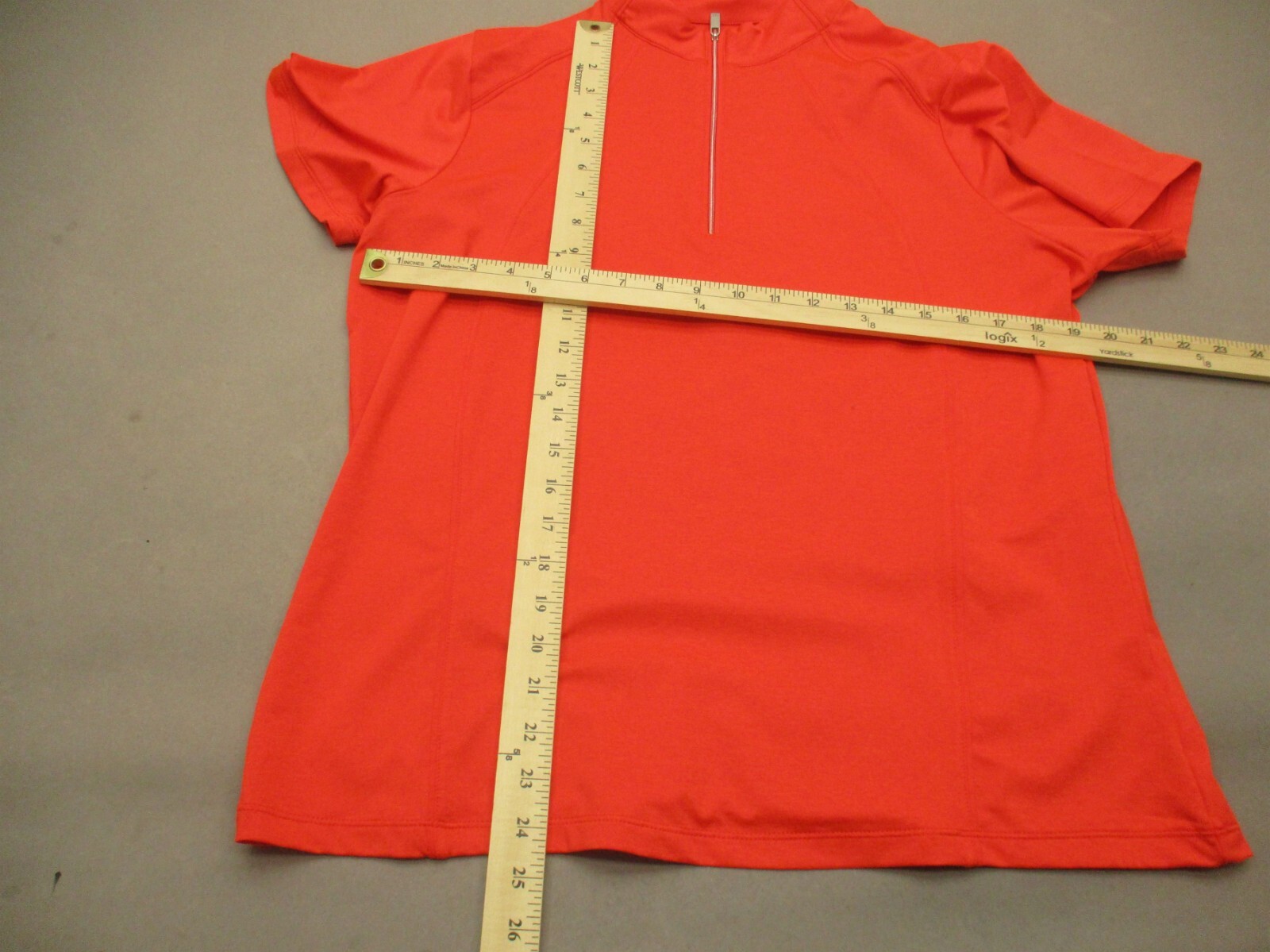 TAIL Size XL Women Red Stretch 1/2 Zip High Neck Short Sleeve Cycling Jersey 297