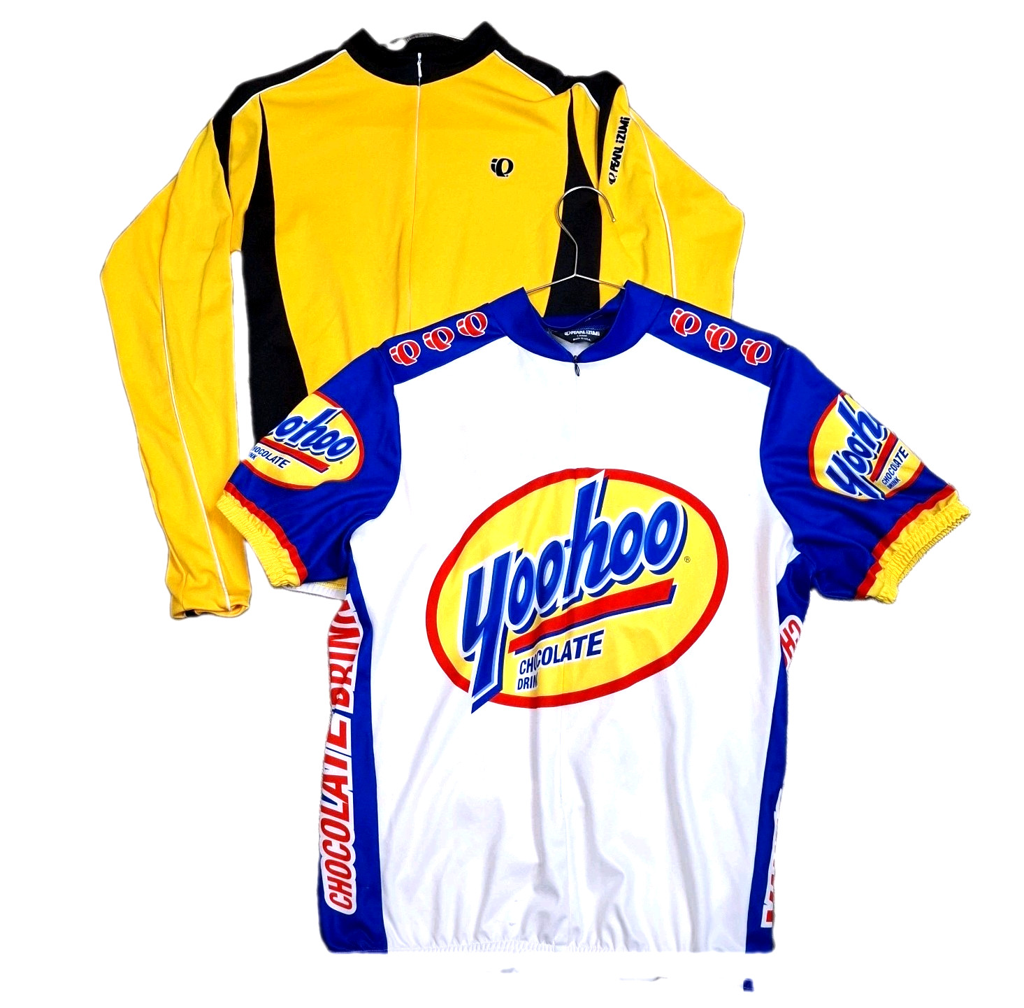 Set Of 2- Pearl Izumi Jersey S & YOOHOO Chocolate Drink USA Cycling Shirt Mens L