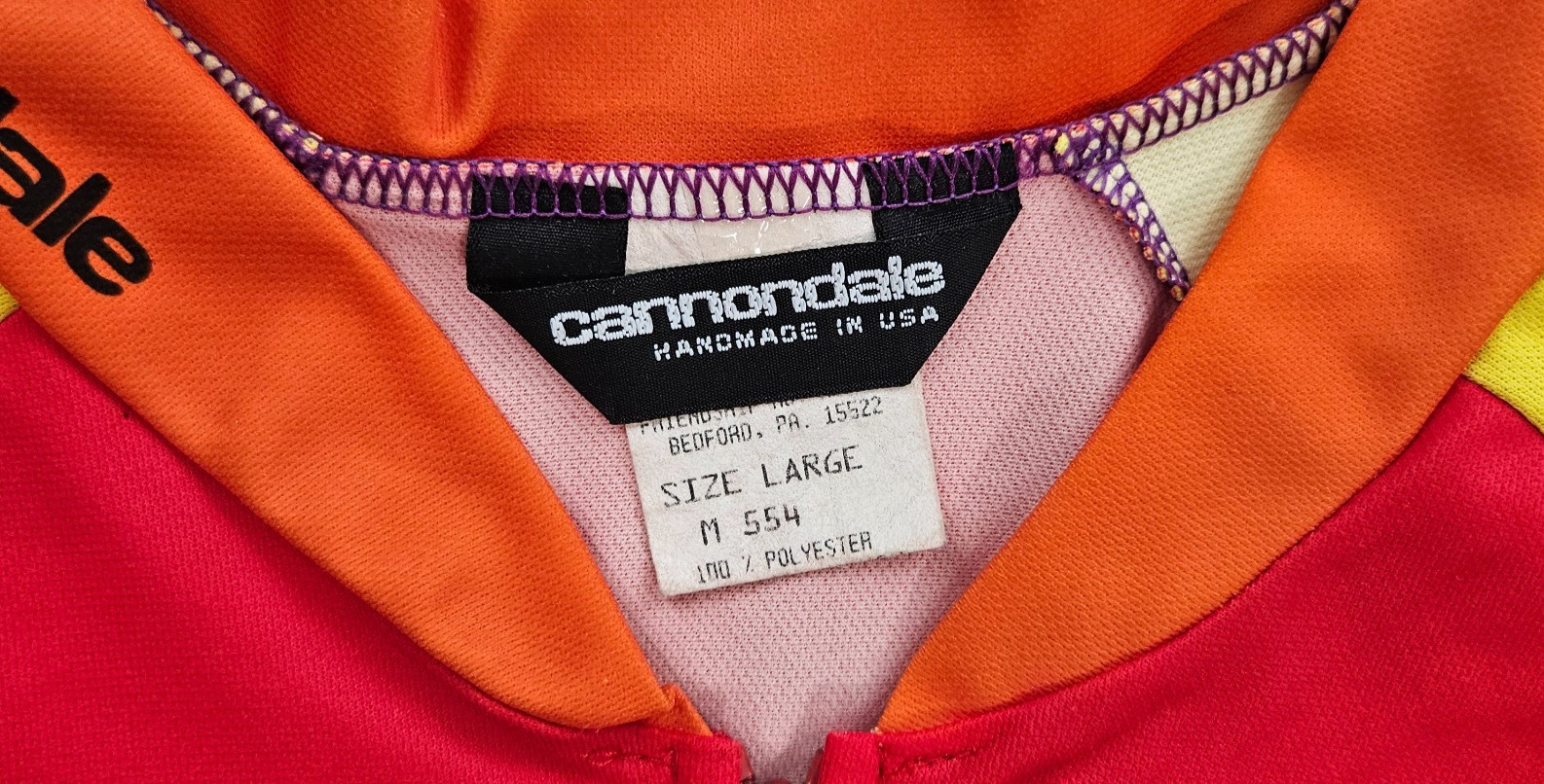Vintage Cannondale MTB Jersey Size Large Made In USA Fox Volvo Dia-compe OGK