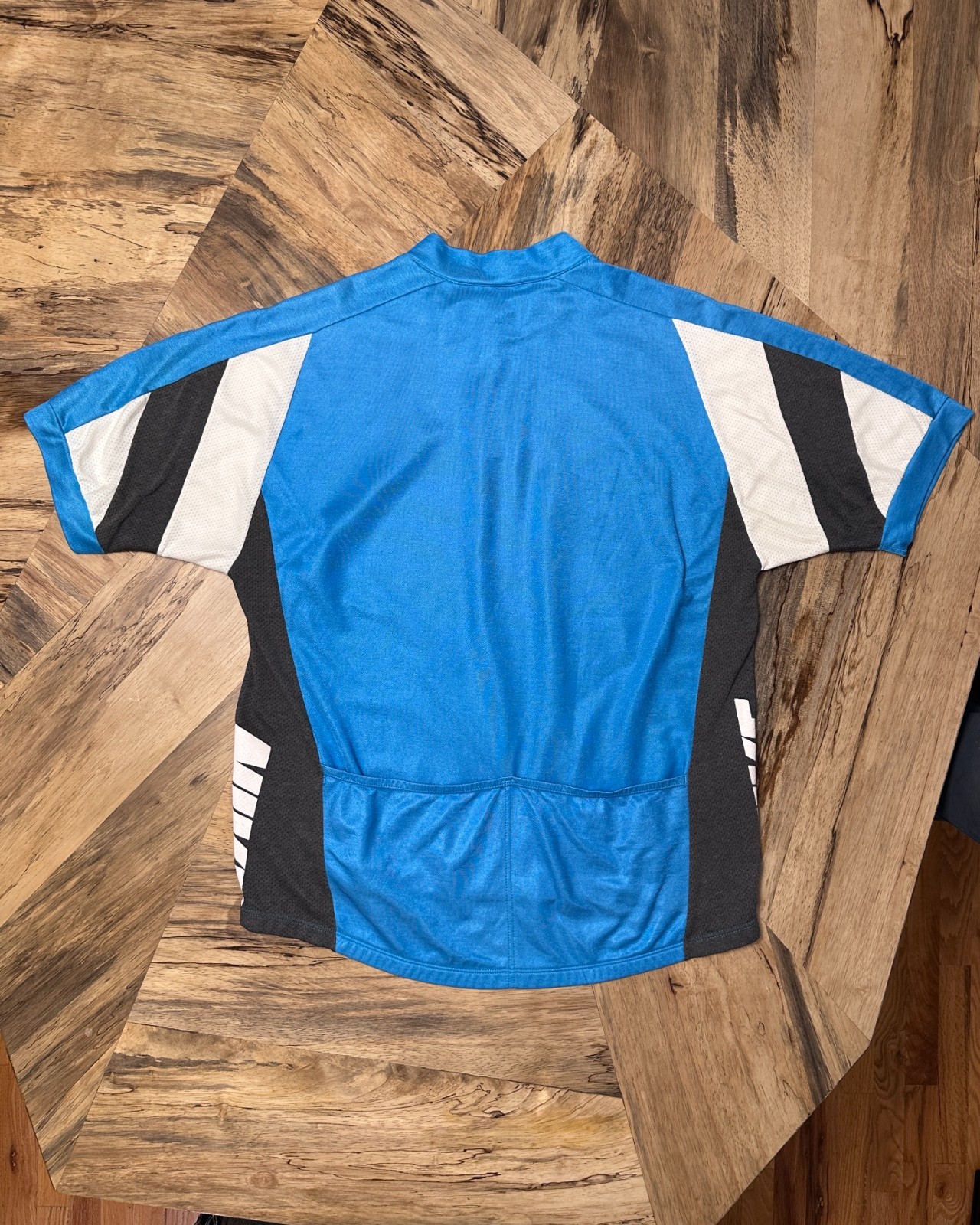 Vintage Nike Cycling Jersey Grey Tag Blue Spell Out Mesh 1/4 Zip XL 90s