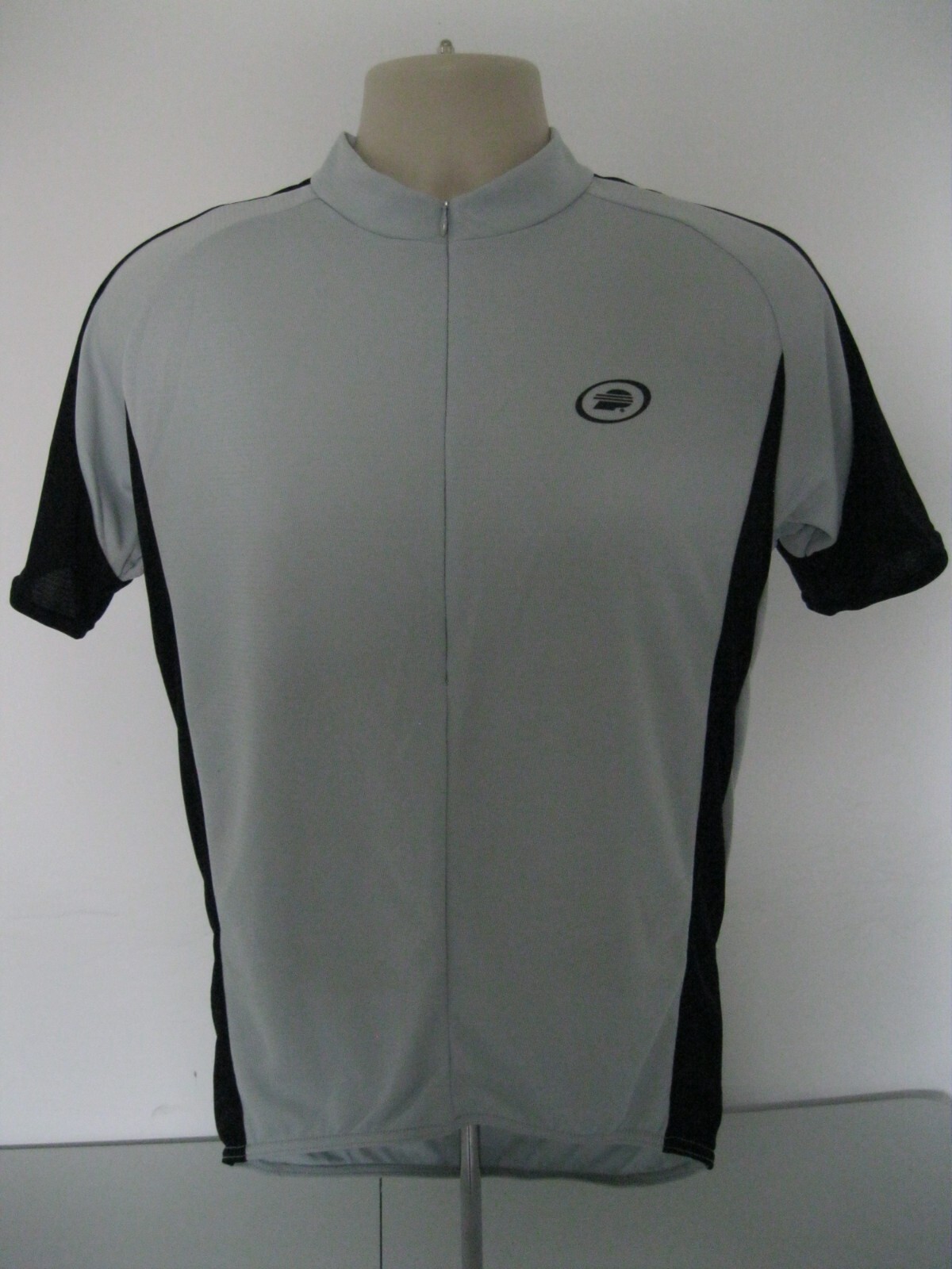 PERFORMANCE BIKE Road Jersey Men’s Large L Gray Black Half-Zip