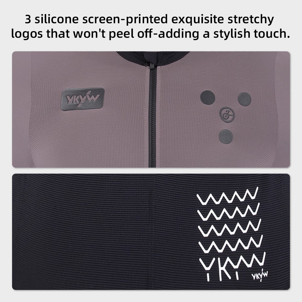 YKYW Men Cycling Jersey Summer Short Sleeve Breathable Bike Pro Shirt 5 Pockets