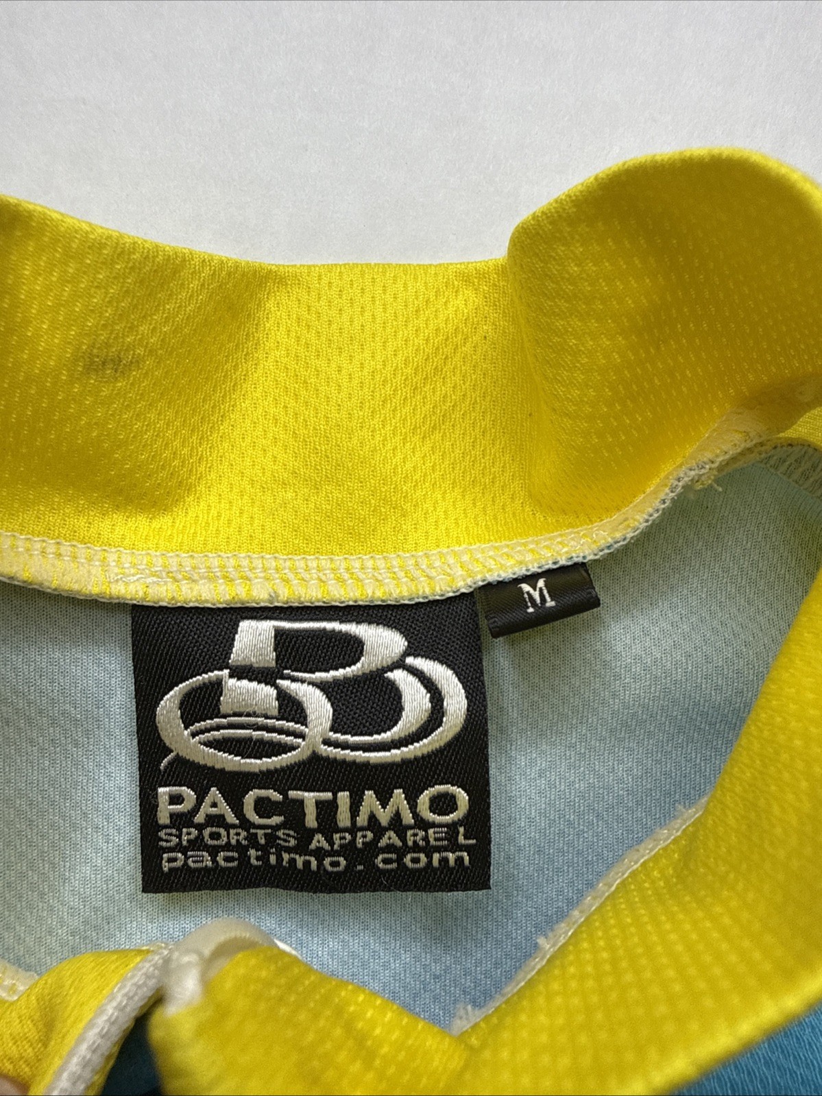 Pactimo Cycling Jersey Men Sz M Miramar Multi Color 3/4 Zip Short Sleeve Bay To
