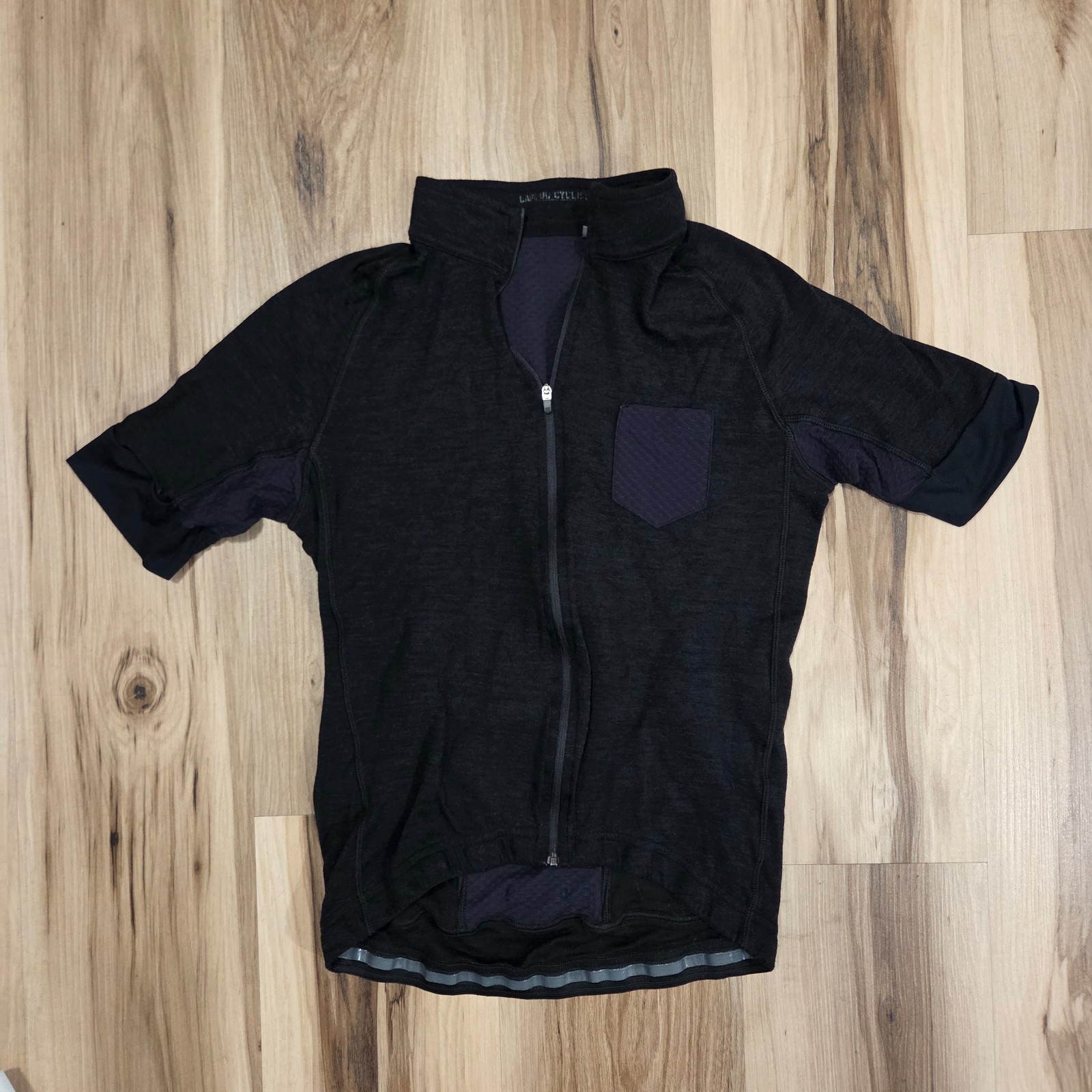 Cafe Du Cycliste Cycling Jersey Men’s Small Black Merino Wool