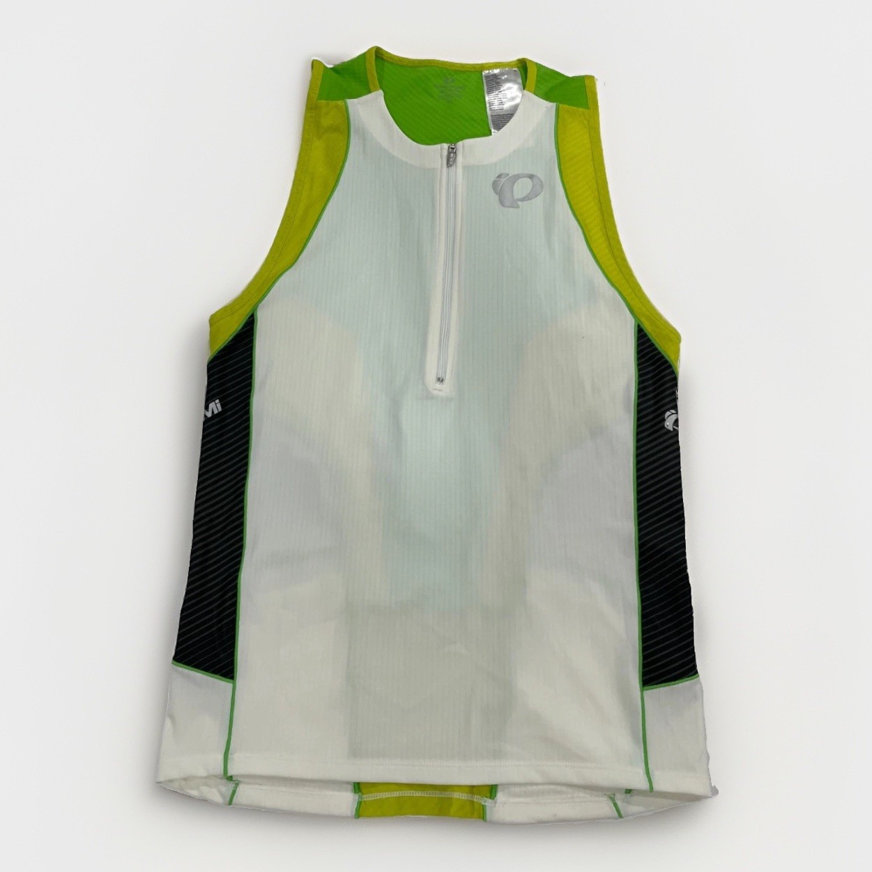 Pearl Izumi Elite In-R-Cool Triathlon Top Singlet Men’s White XL Green Black