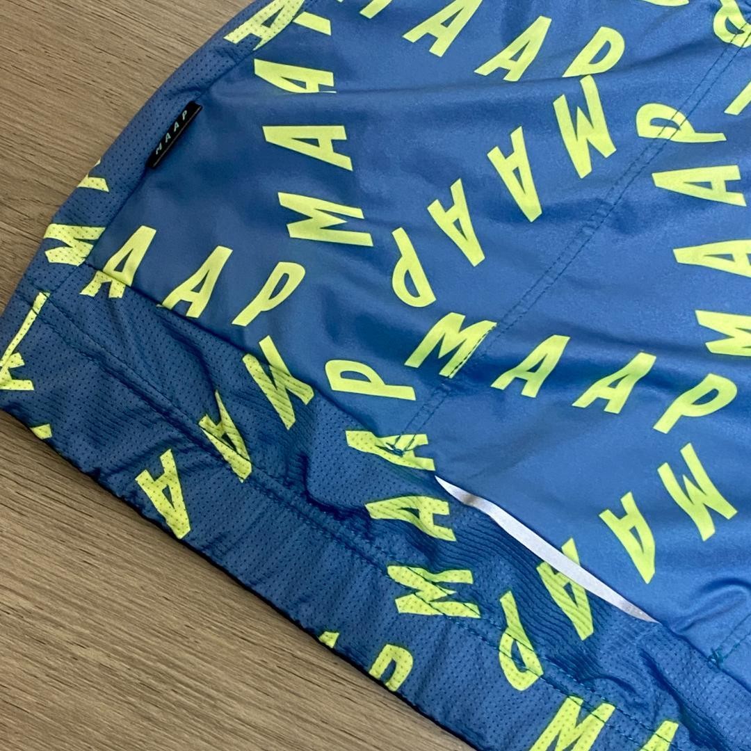 MAAP Team Fit Medium Blue and Yellow Cycling Jersey M SIZE PRE-OWNED