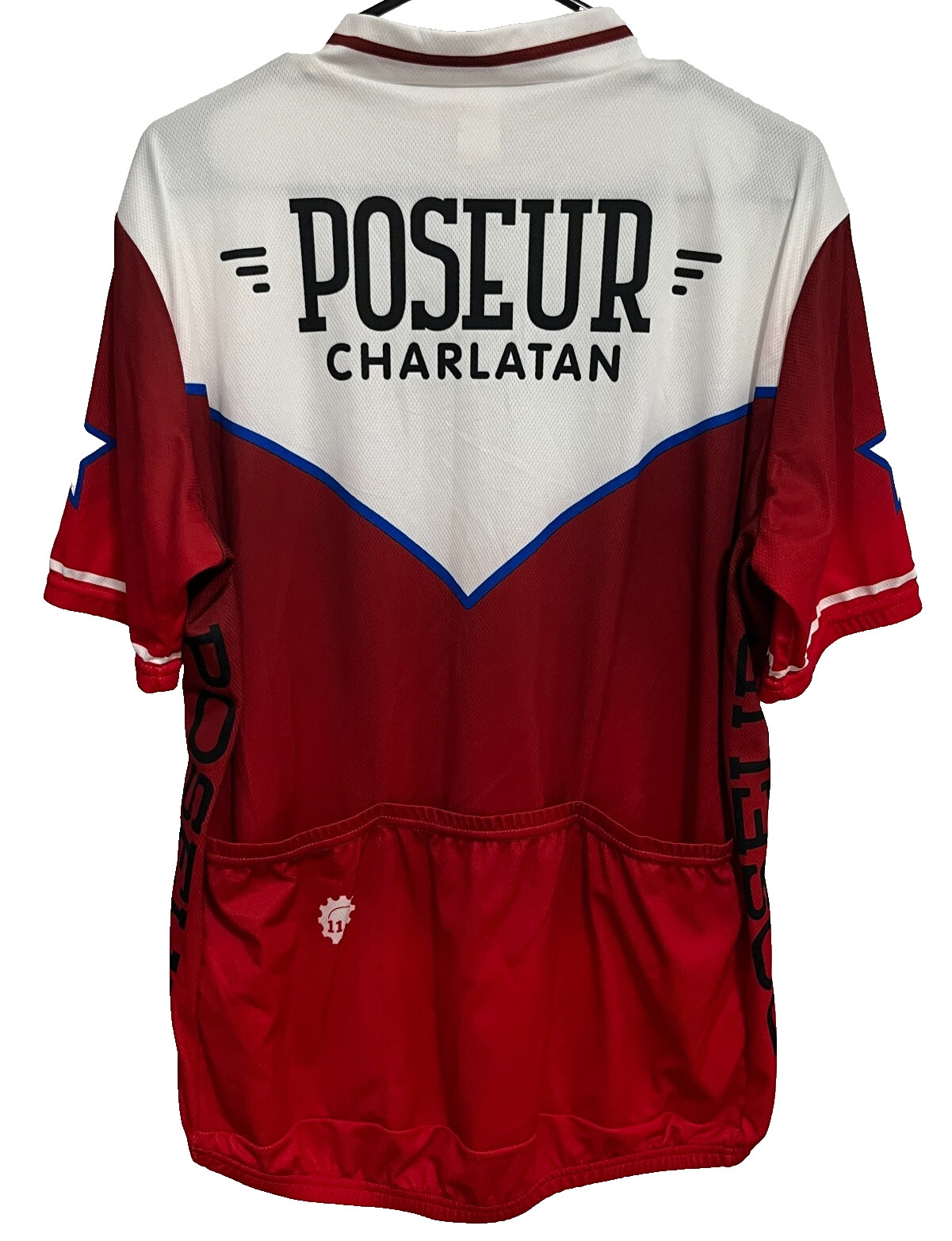 POSEUR CHARLATAN Men S/Sleeve Club Set-In Cycling Full Zip Jersey 2XL Elevengear
