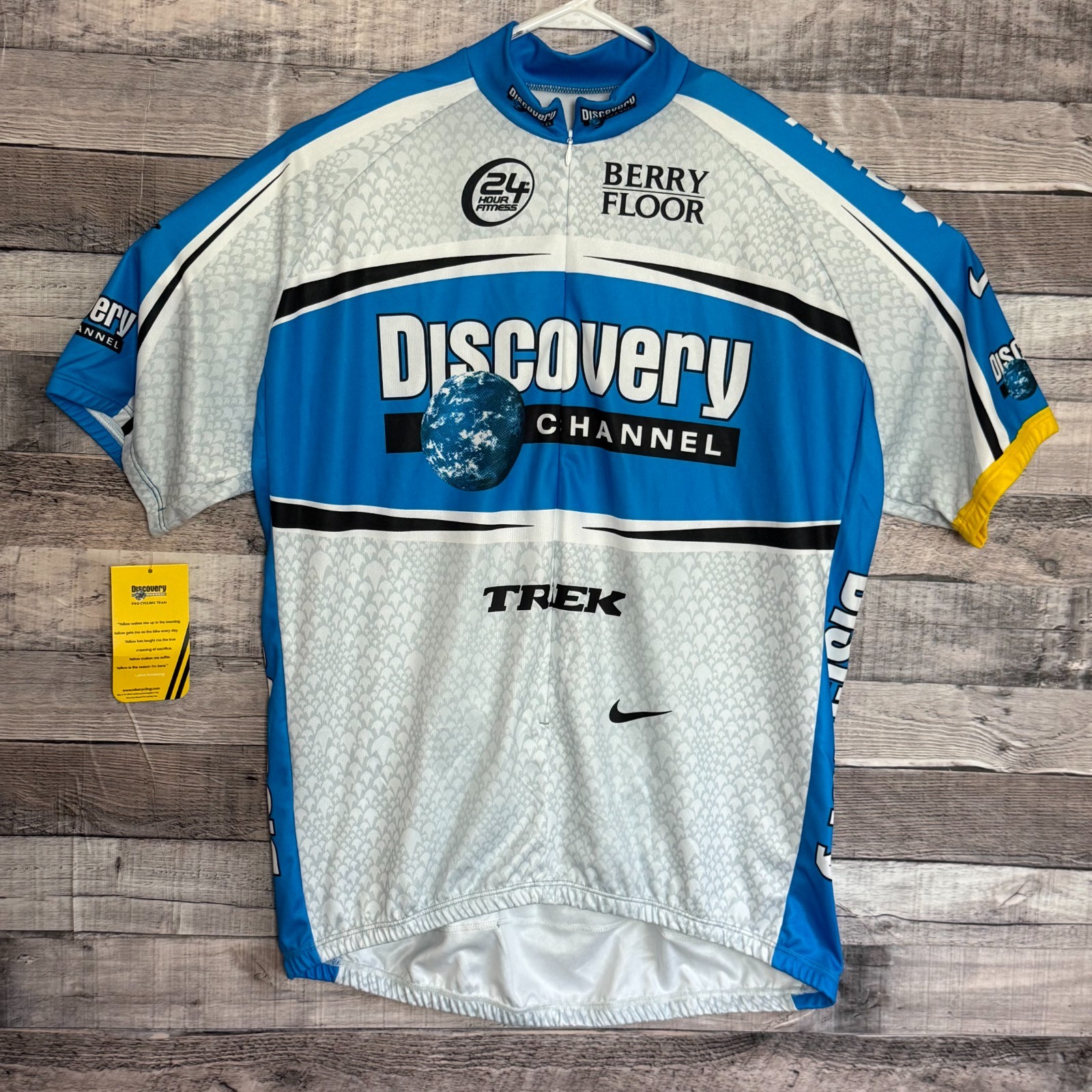 Vintage Nike Discovery Channel Pro Cycling Jersey Mens XL Graphic NEW