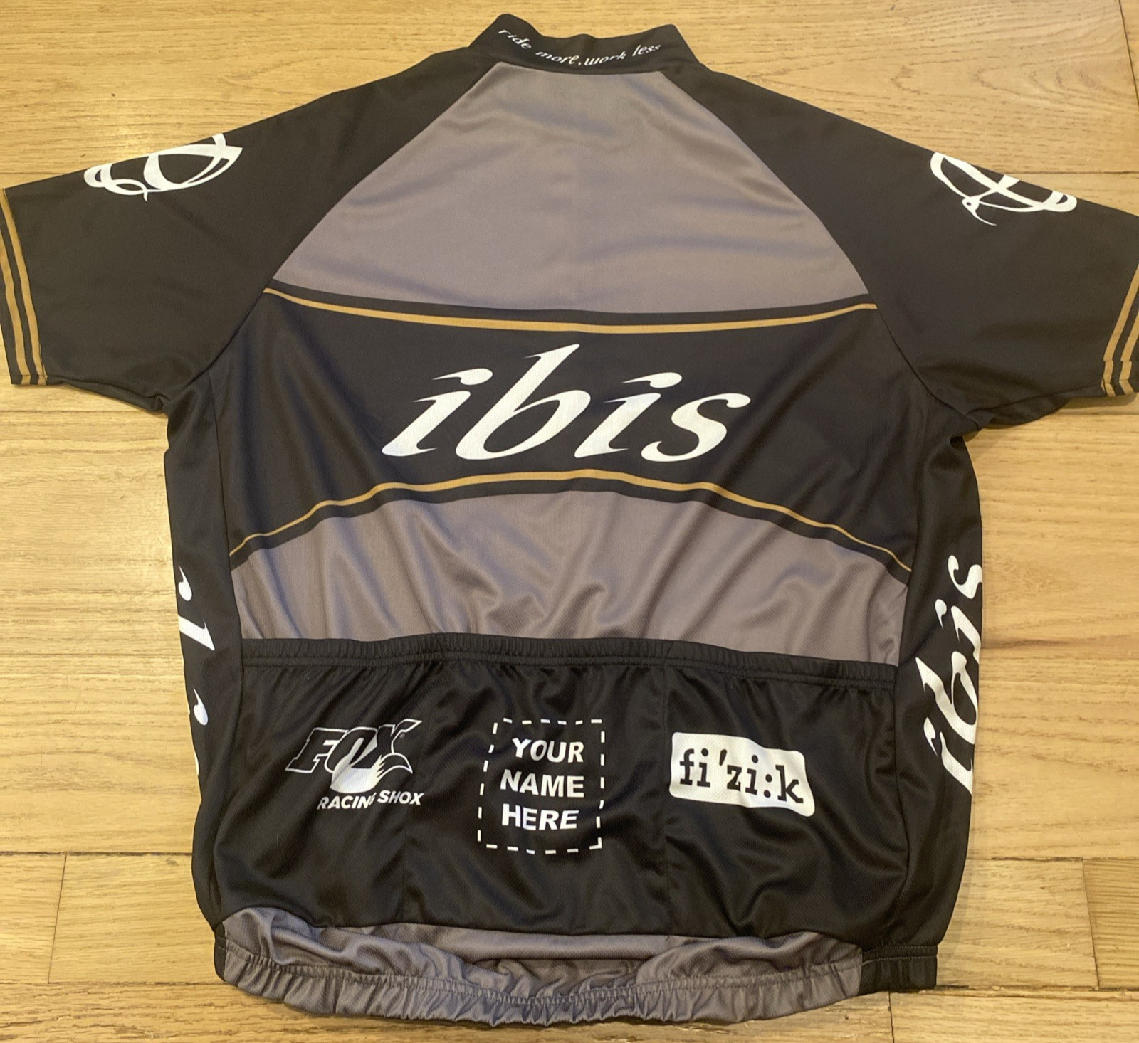Ibis Men’s Cycling Jersey XXL, Fox Racing, Shimano, Black/Gray/Tan