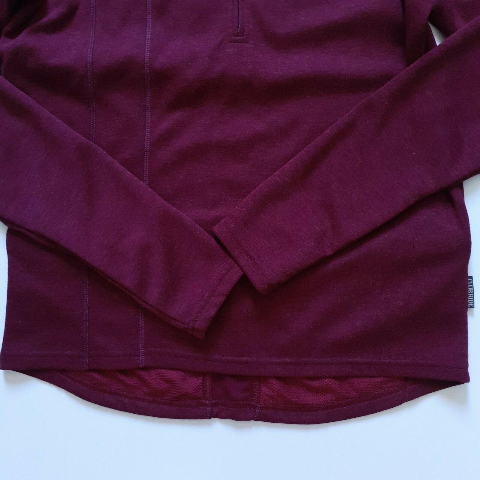 Club Ride Men’s Rialto Knit Cycling Jersey 1/2 Zip Maroon Red Size S