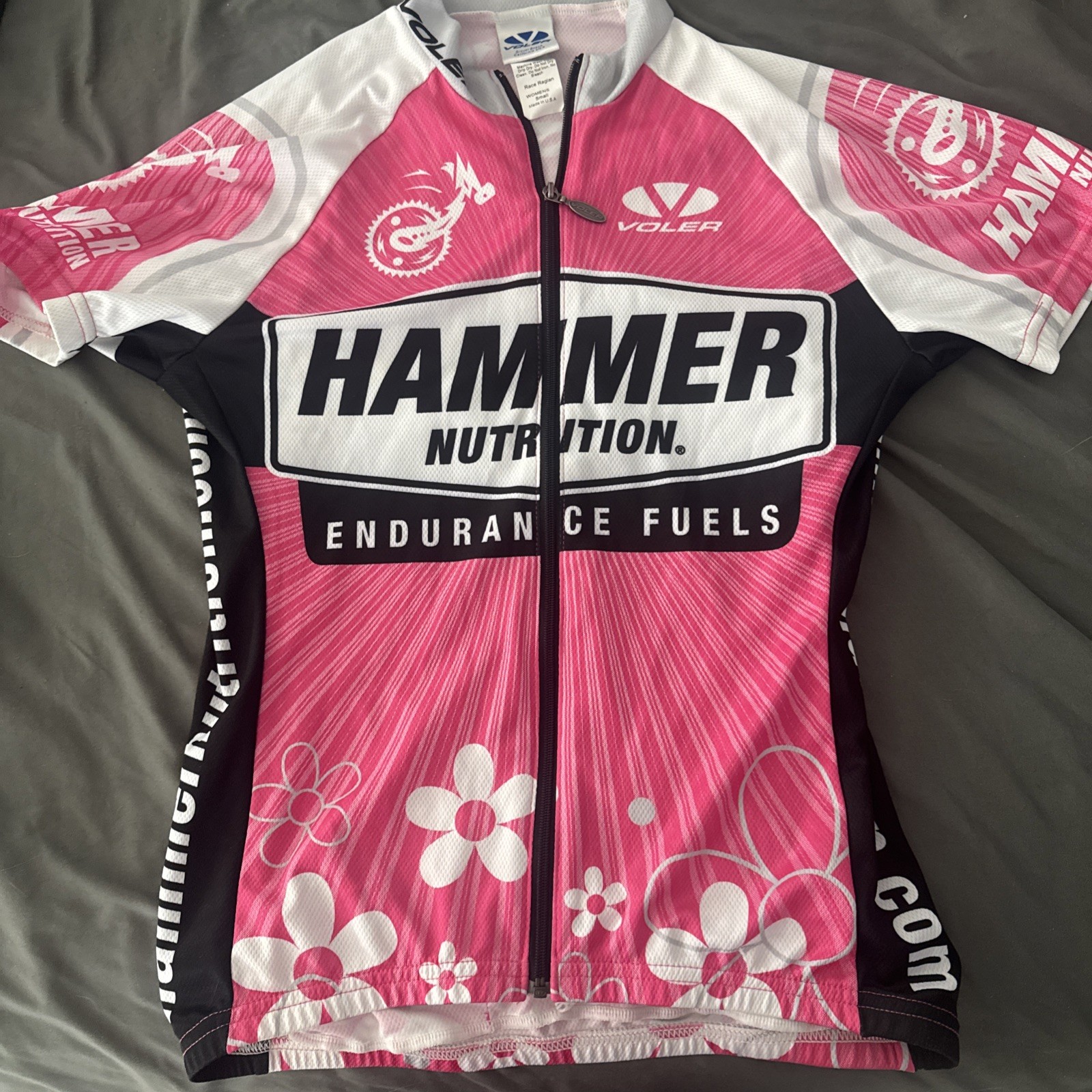 Voler Cycling Jersey Hammer Nutrition Full Zip Race Cut Size Women’s Small
