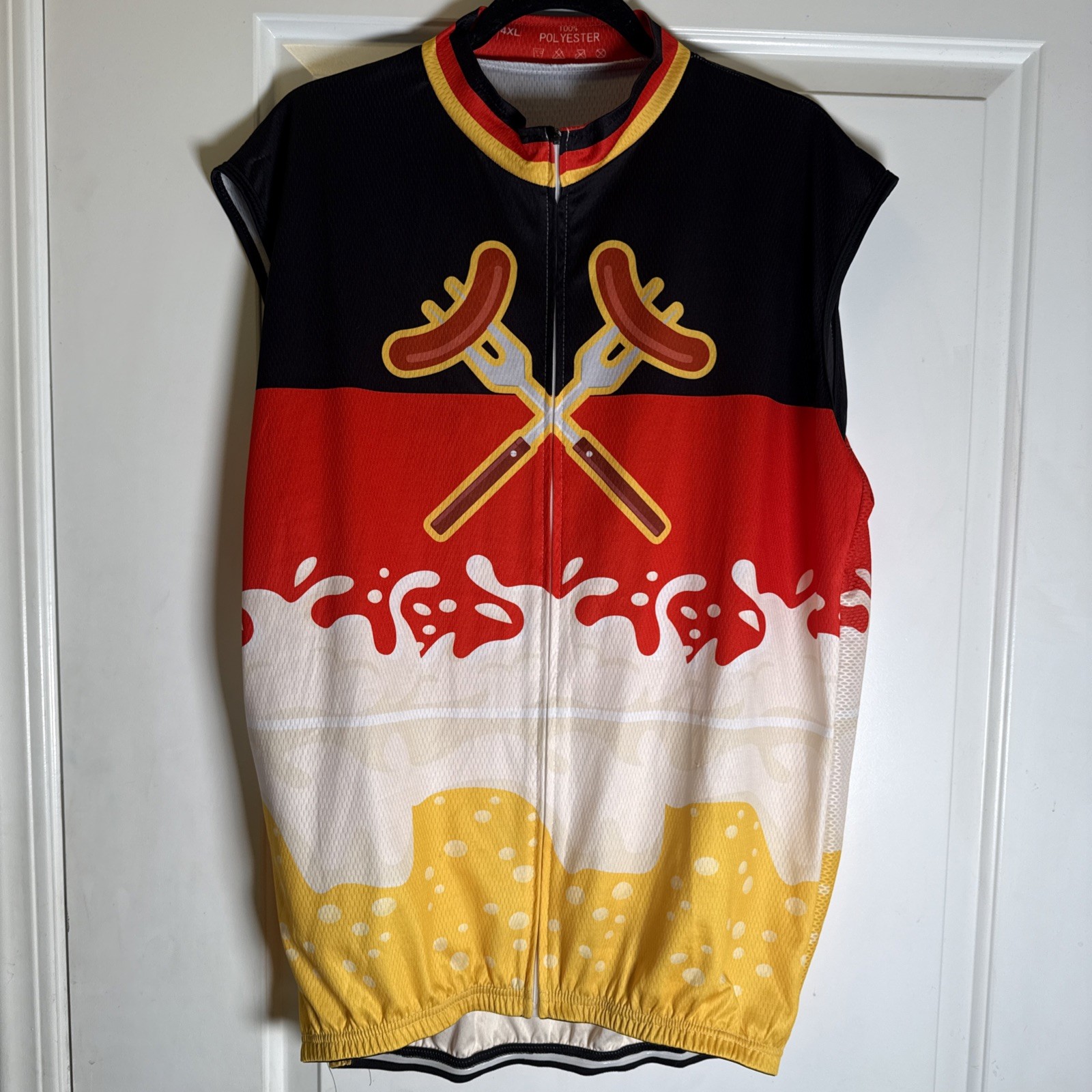 Bicycle Booth No Sleeve Bike/cycling Shirt Hot Dog Men’s Size 4 Xl