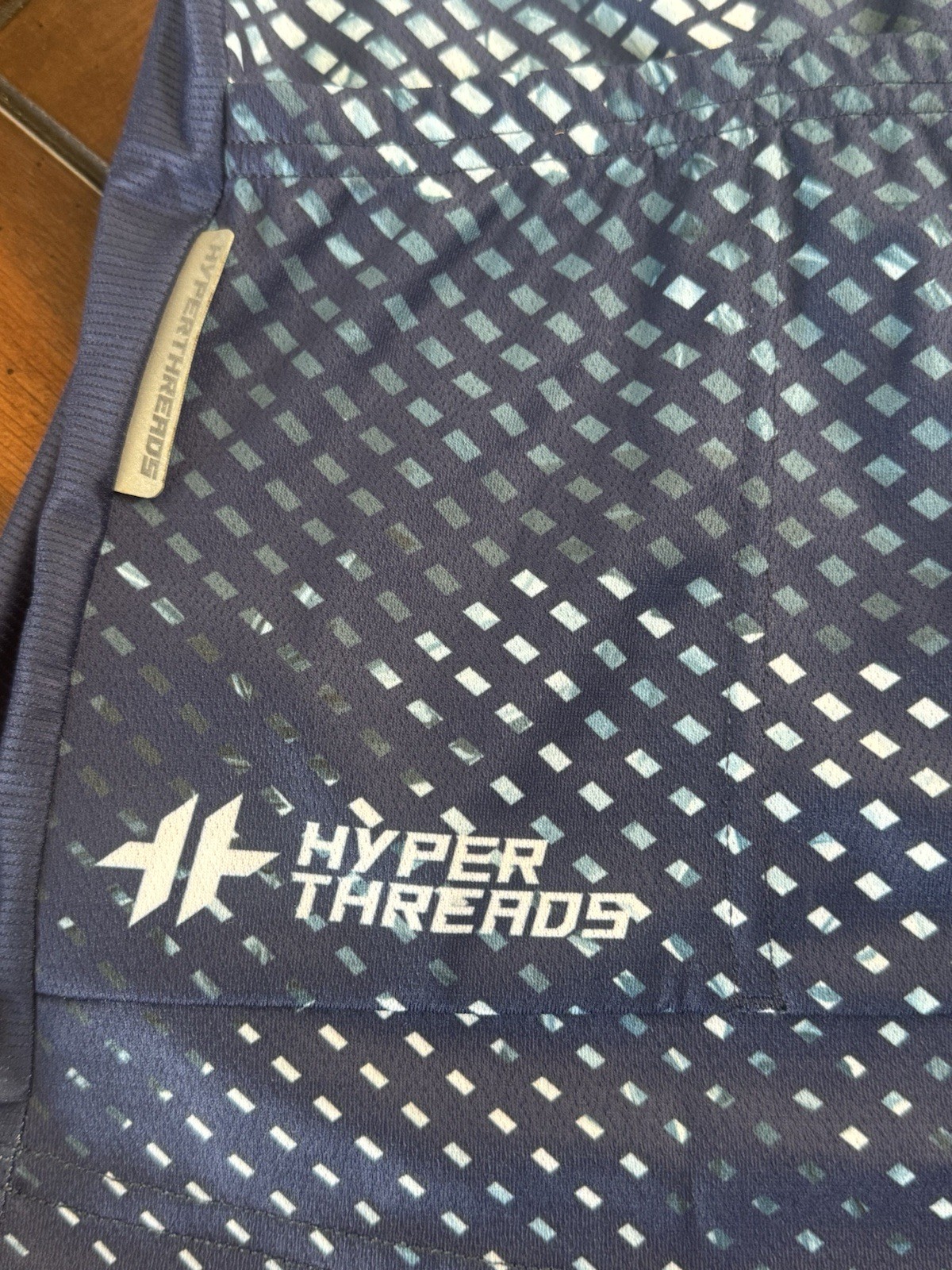 Hyper Threads Cycling, bicycle Jersey Size Extra Small. Blue floral