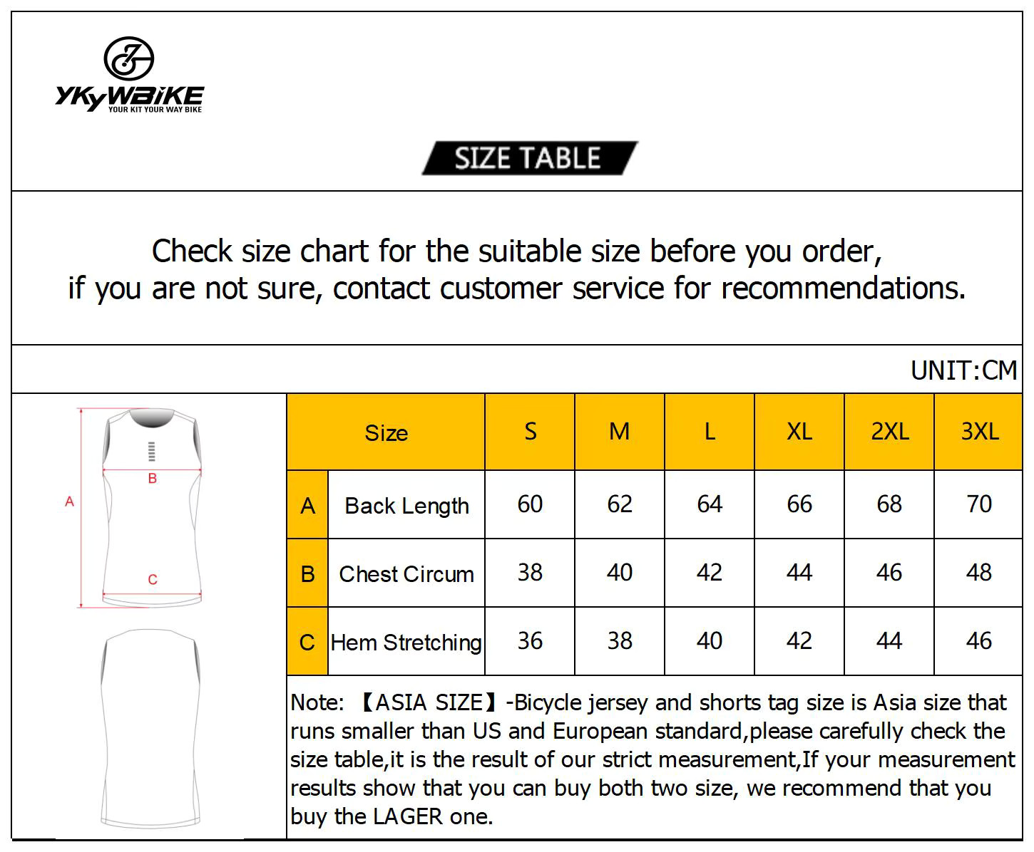 Ykywbike Men’s Base Layer Sleeveless Quick Dry Cycling Undershirt MTB Bike
