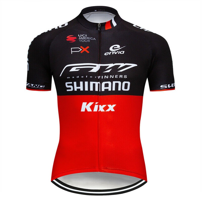 Mens Pro Team Cycling Jersey Set Short Sleeve Bib Shorts Silicone Pad Road Bike