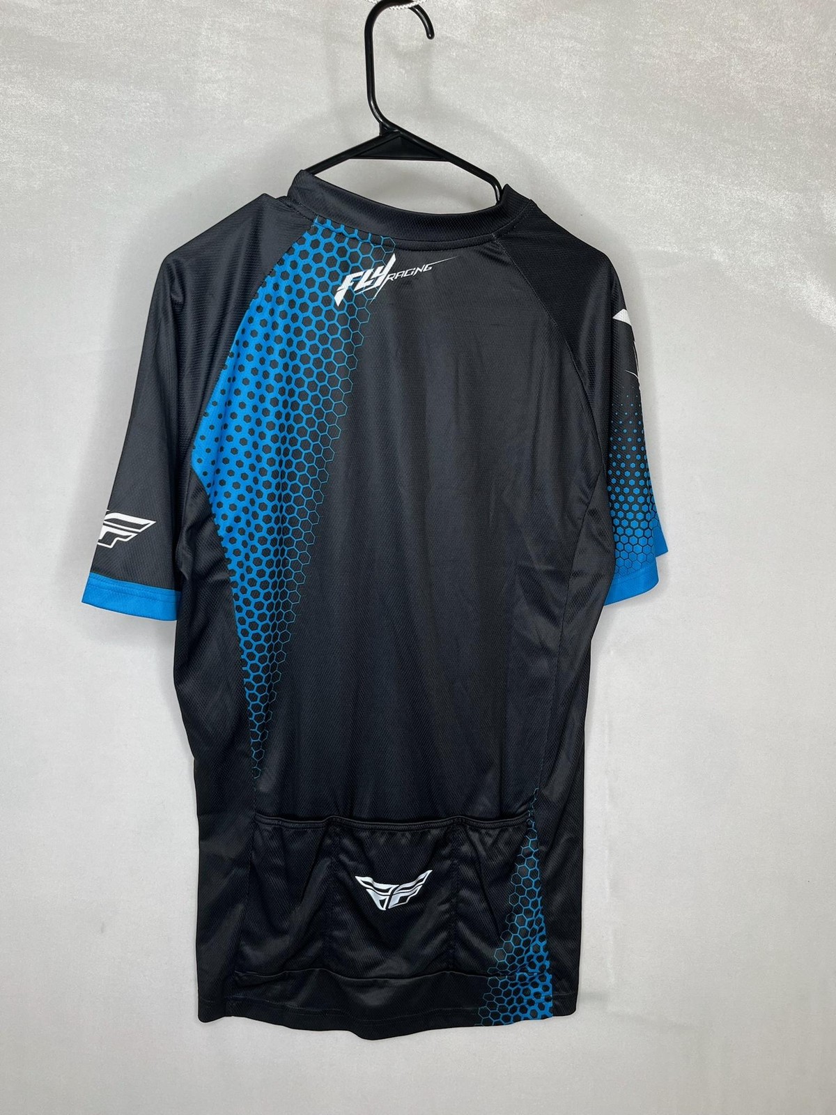 Fly Racing Cycling Jersey Shirt XL Black Short Sleeve Mens Full Zip Quick Dry