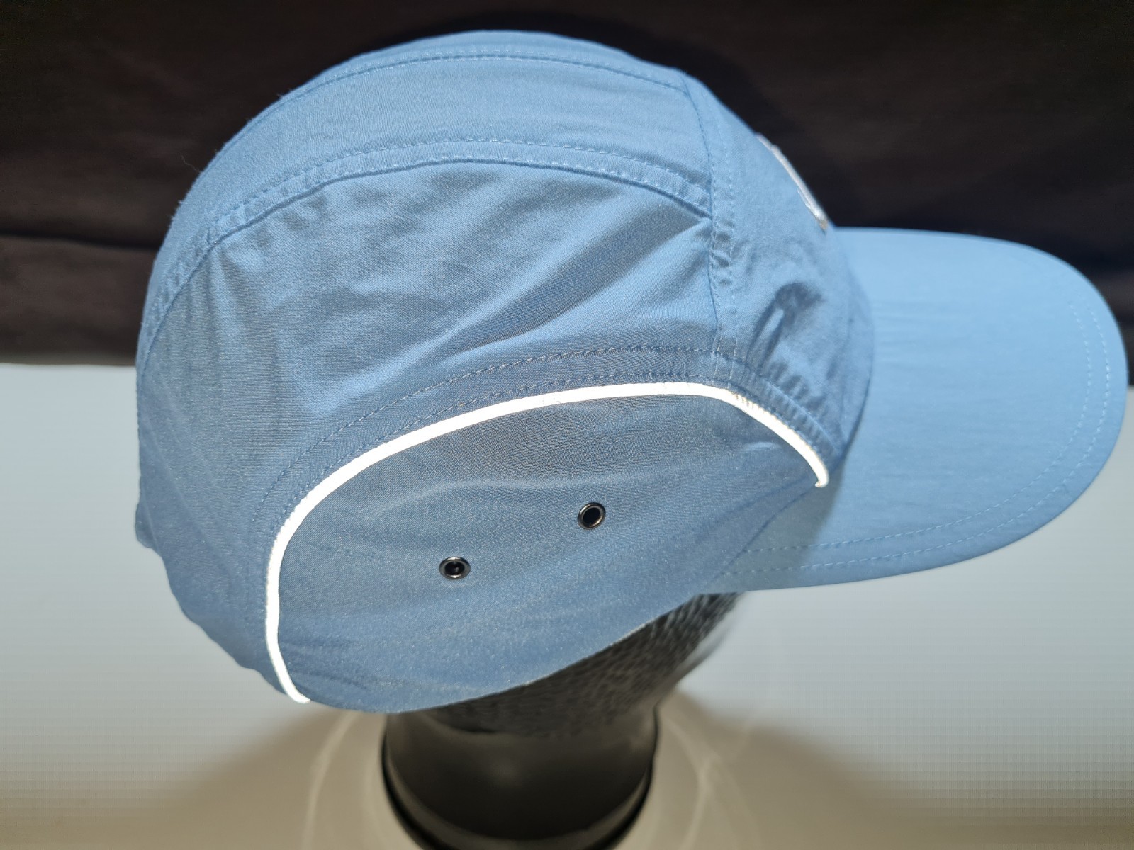 Vintage Nike Runner Hat 5 Panel Cap Reflective Sweatband Bicycle Tour