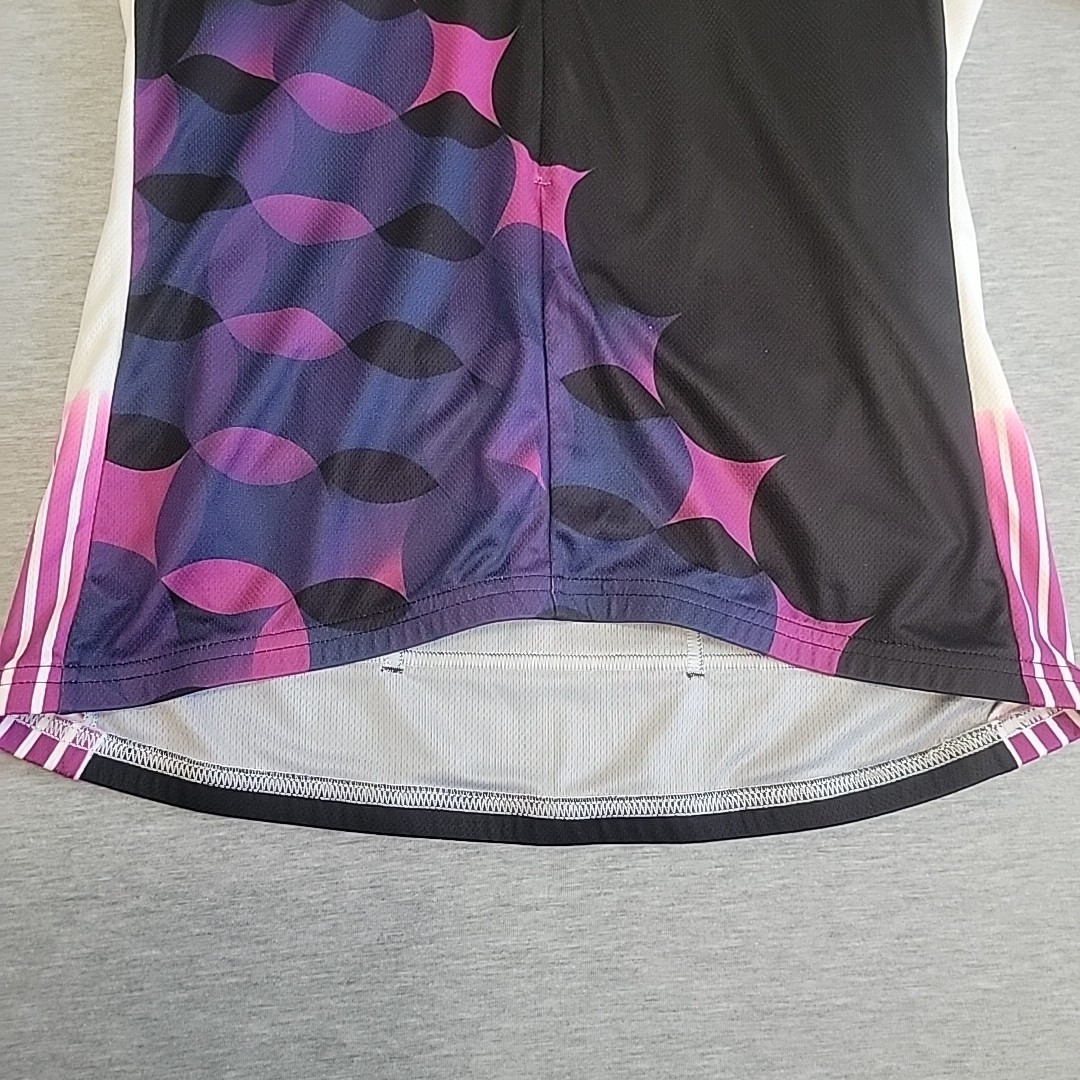 Louis Garneau Women’s XL Cycling Jersey Shirt Top Black White Pink Purple Navy