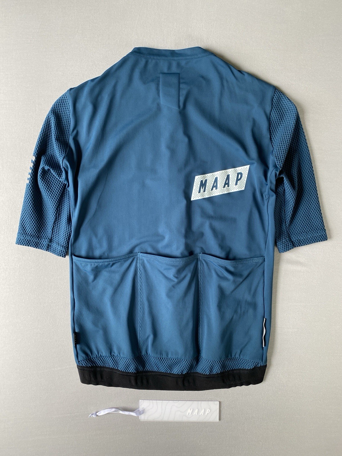 MAAP Encore Pro Base Short-Sleeve Cycling Jersey-Men S-Slate Blue-Made in Italy