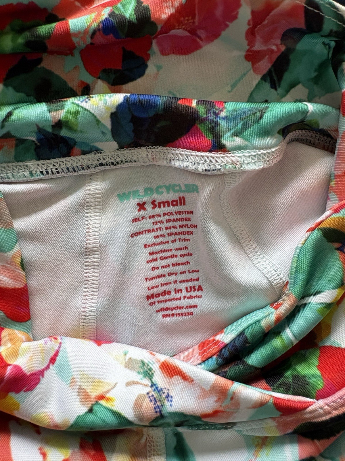 Wild Cycler Women’s Small And XS Cycling Kit Zip Top And Bottoms Floral And Teal