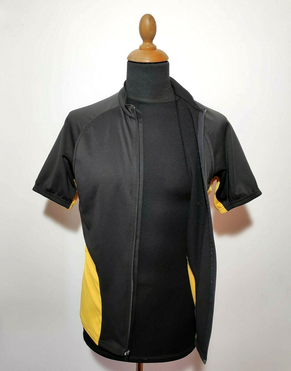 Pearl Izumi Cycling Jersey Sz. M Black Yellow Men’s Racing Full Zip Short Sleeve