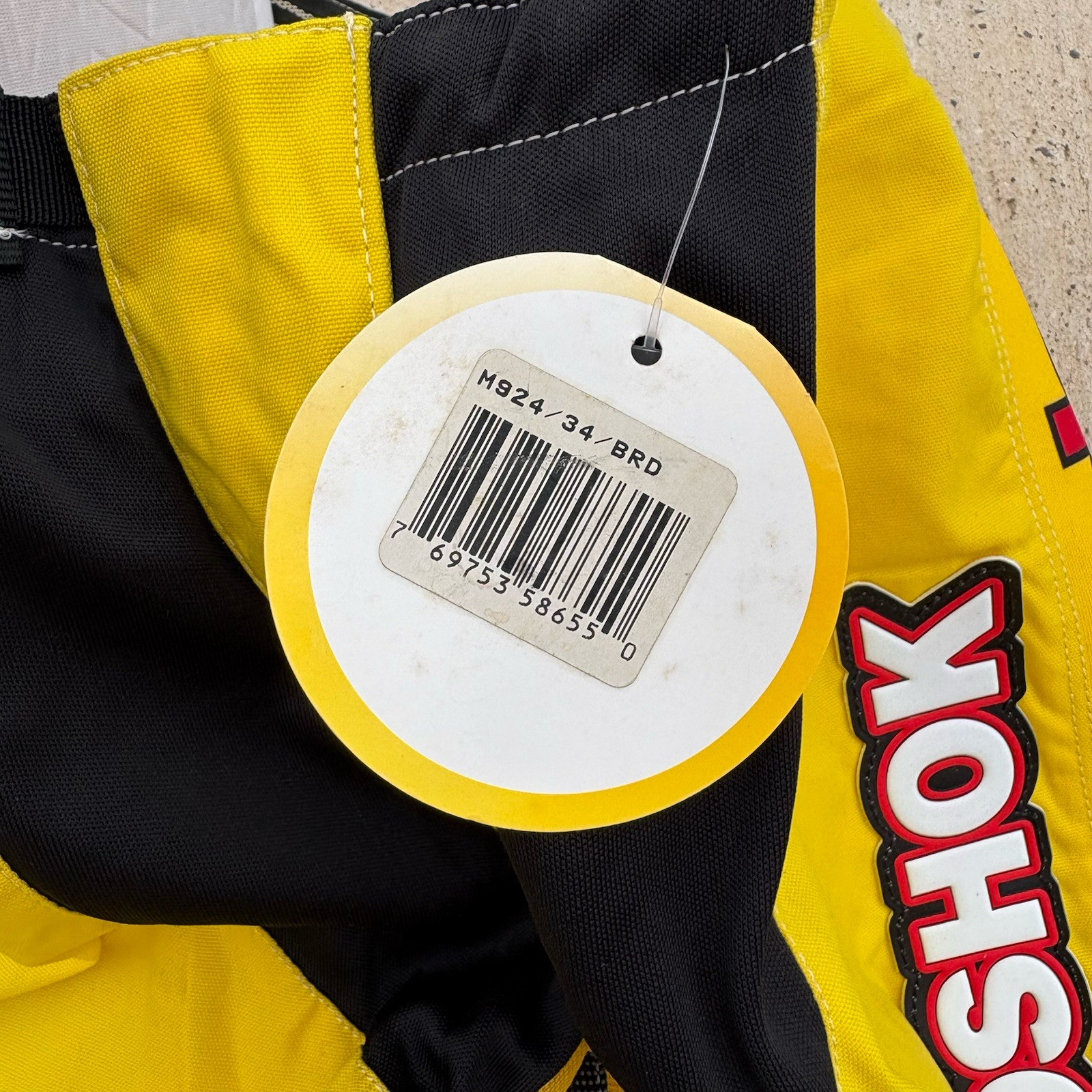VTG NOS Cannondale HeadShok BMX Racing Pants 90s Volvo Team Yellow Size G1N