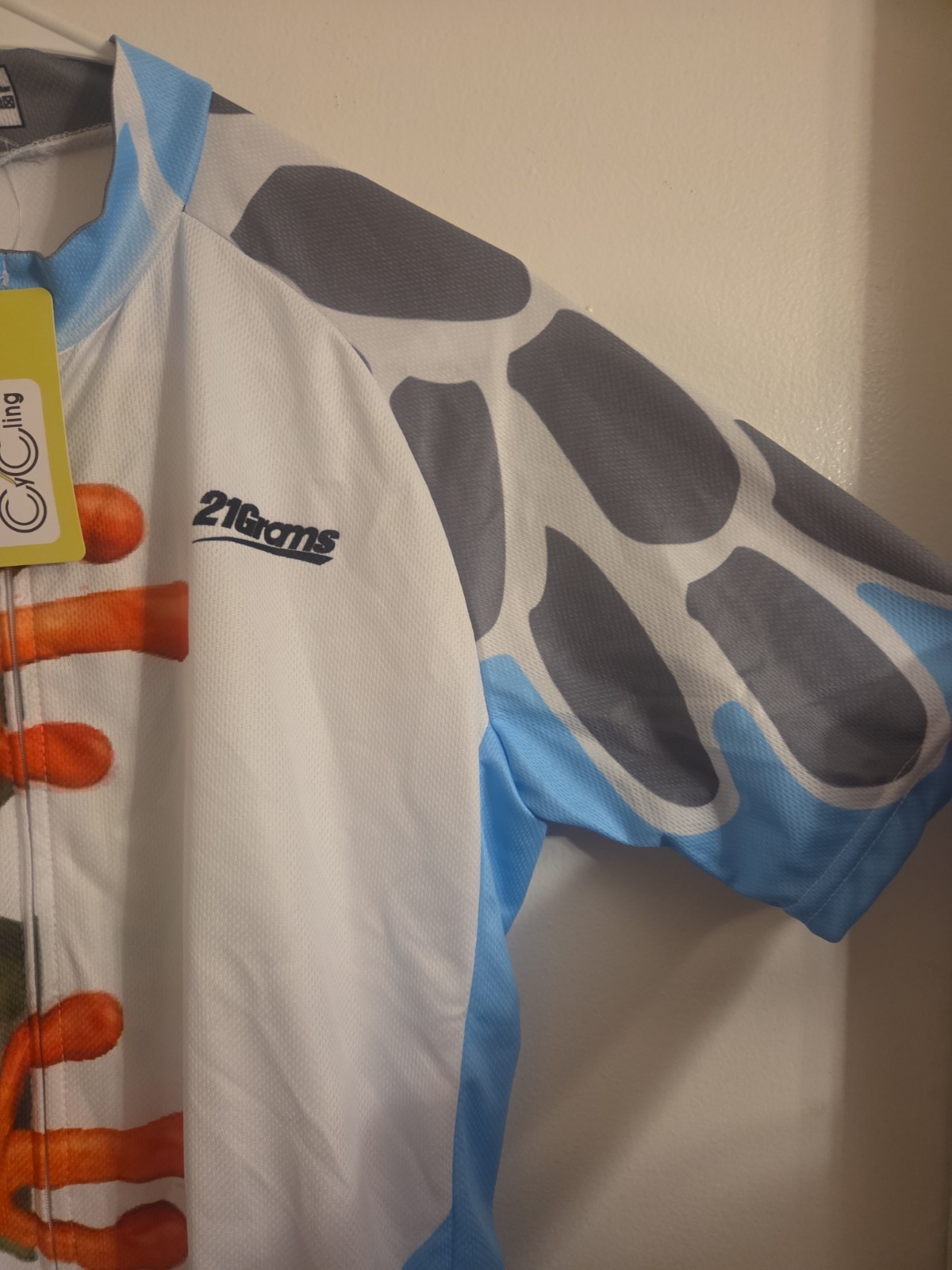 NEW NWT 21Grams Cycling Jersey XL Short Sleeve Animal Graphic Full Zip Frog