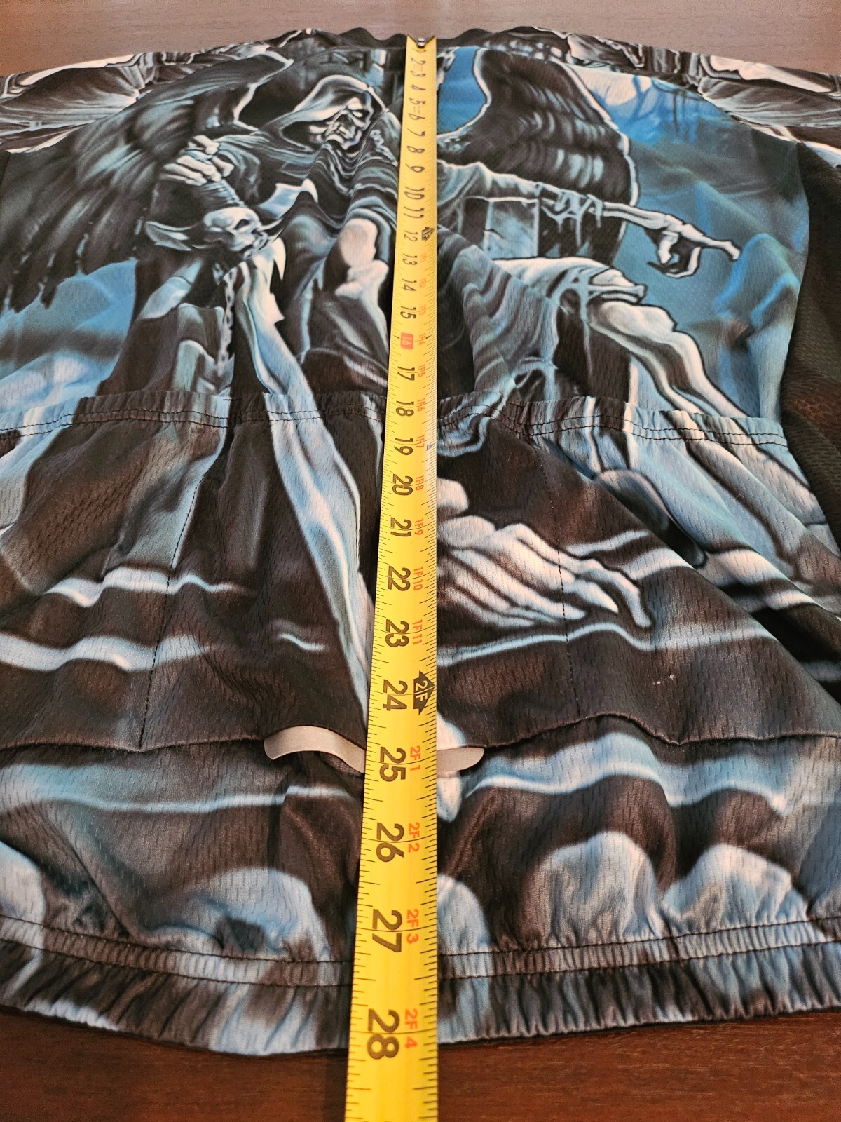 Weimostar Cycling Jersey Short Sleeve Rock Grim Reaper Black Blue Men’s 3XL