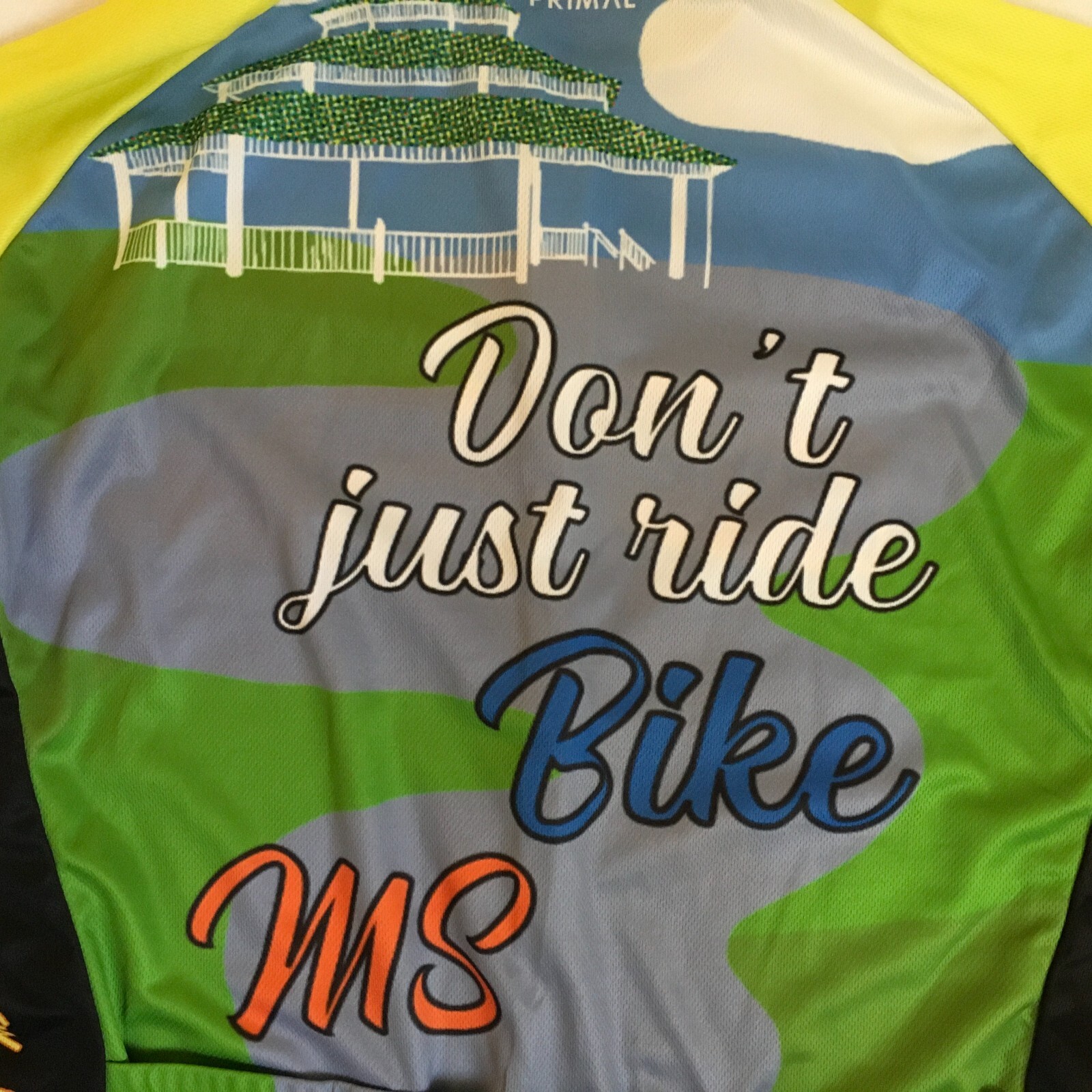 Primal Cycling Womens Multicolor Bike MS New Bern Raglan Sport Cut Jersey XL NWT